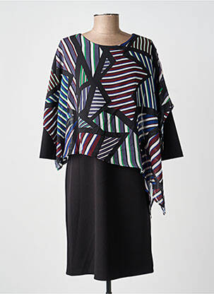 Rochie midi mâneci 3/4 mâneci 3/4 negru GUY DUBOUIS femeie