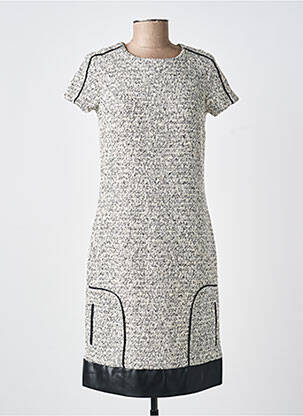 Rochie midi mâneci scurte mâneci scurte argintiu MERI & ESCA femeie
