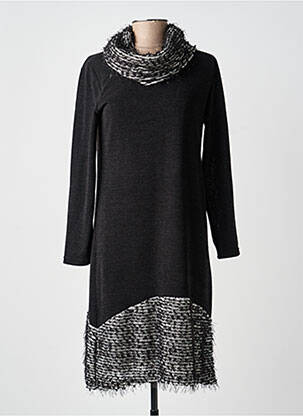 Rochie midi mâneci lungi mâneci lungi negru MERI & ESCA femeie