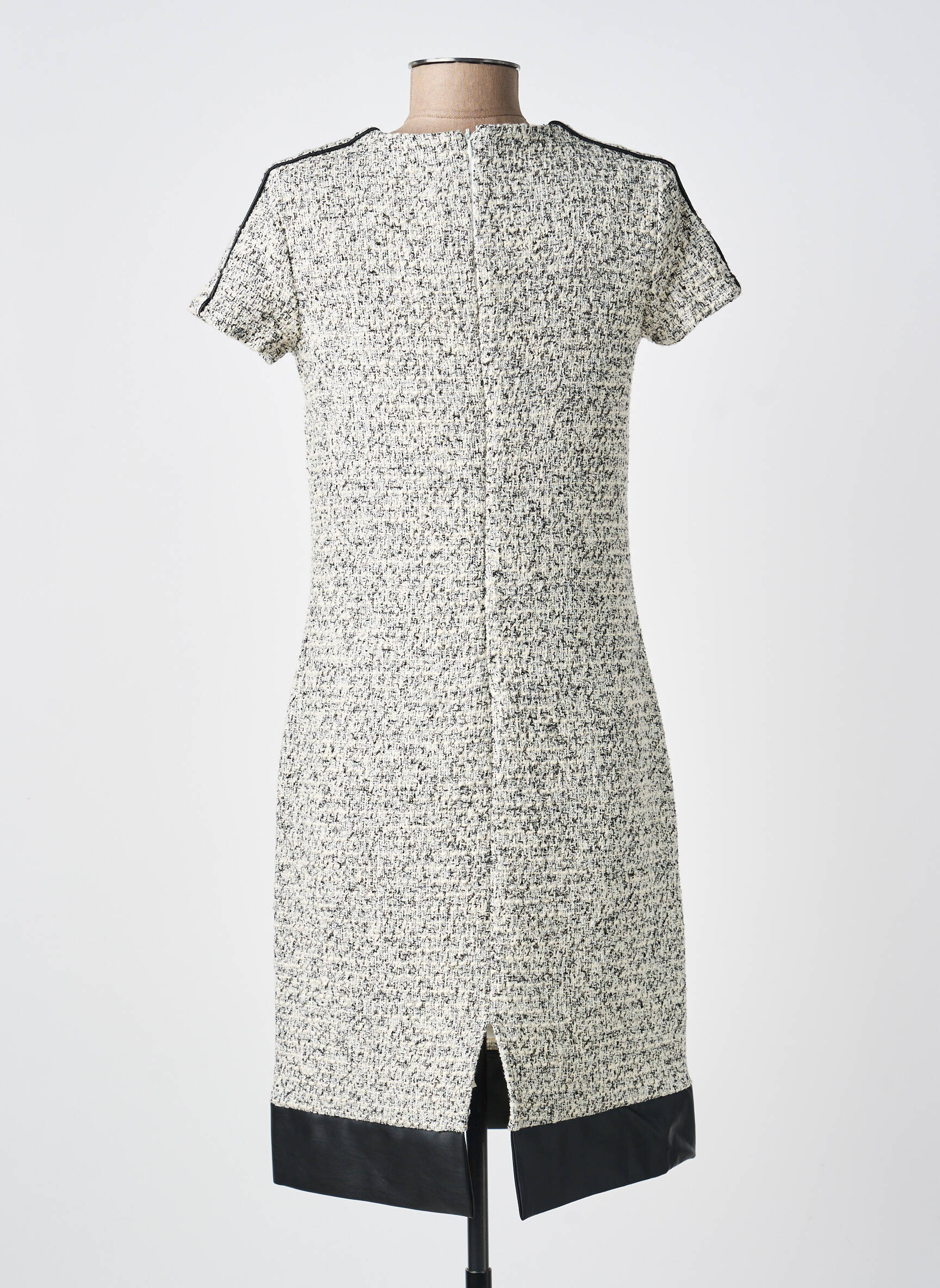 Rochie midi mâneci scurte mâneci scurte argintiu MERI & ESCA femeie
