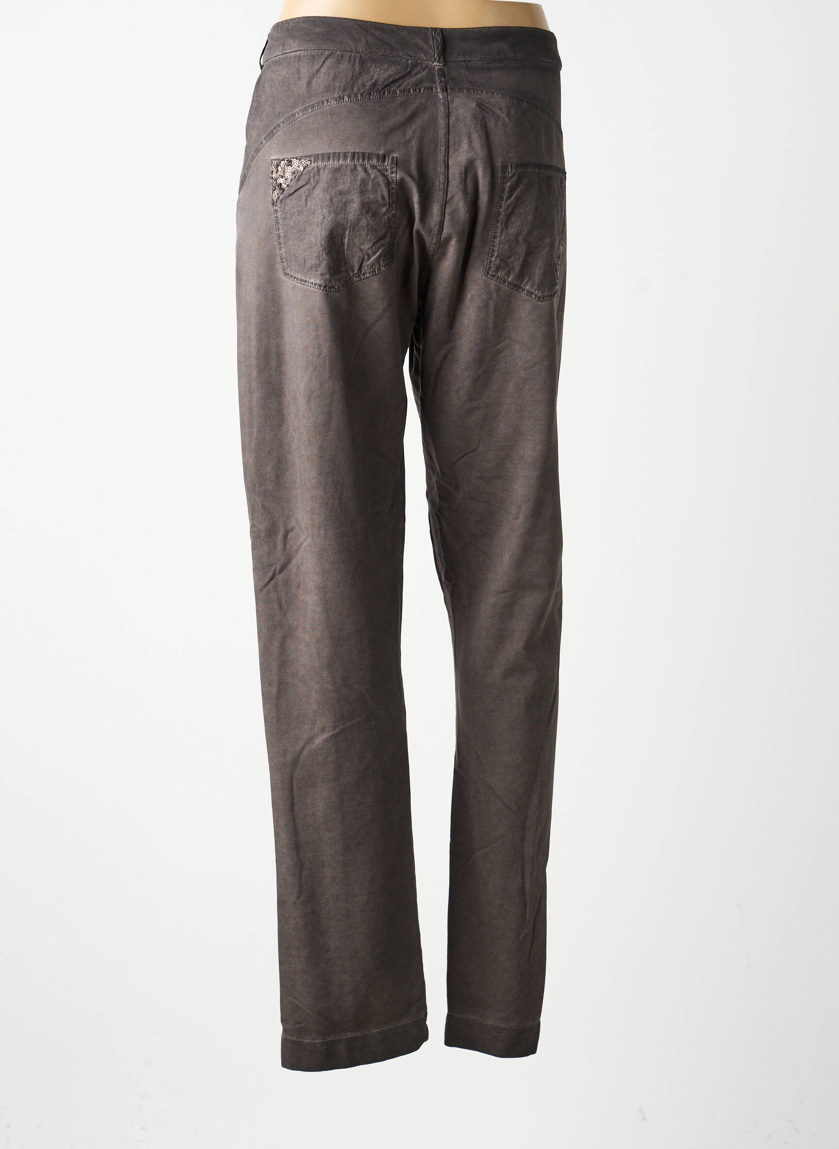 Pantalon slim mărime normală mărime normală gri MERI & ESCA femeie