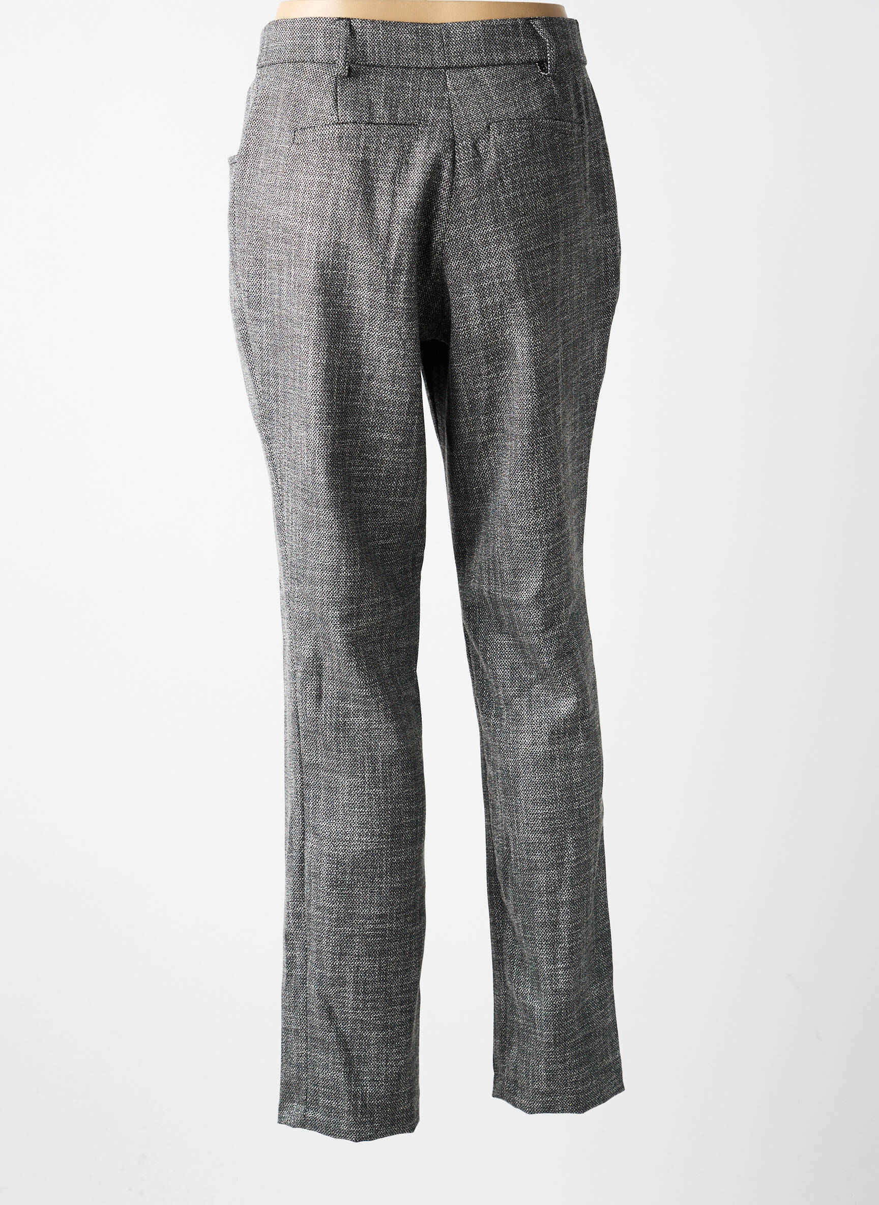 Pantalon chino țesătură poplin mărime normală negru FRANCE RIVOIRE femeie