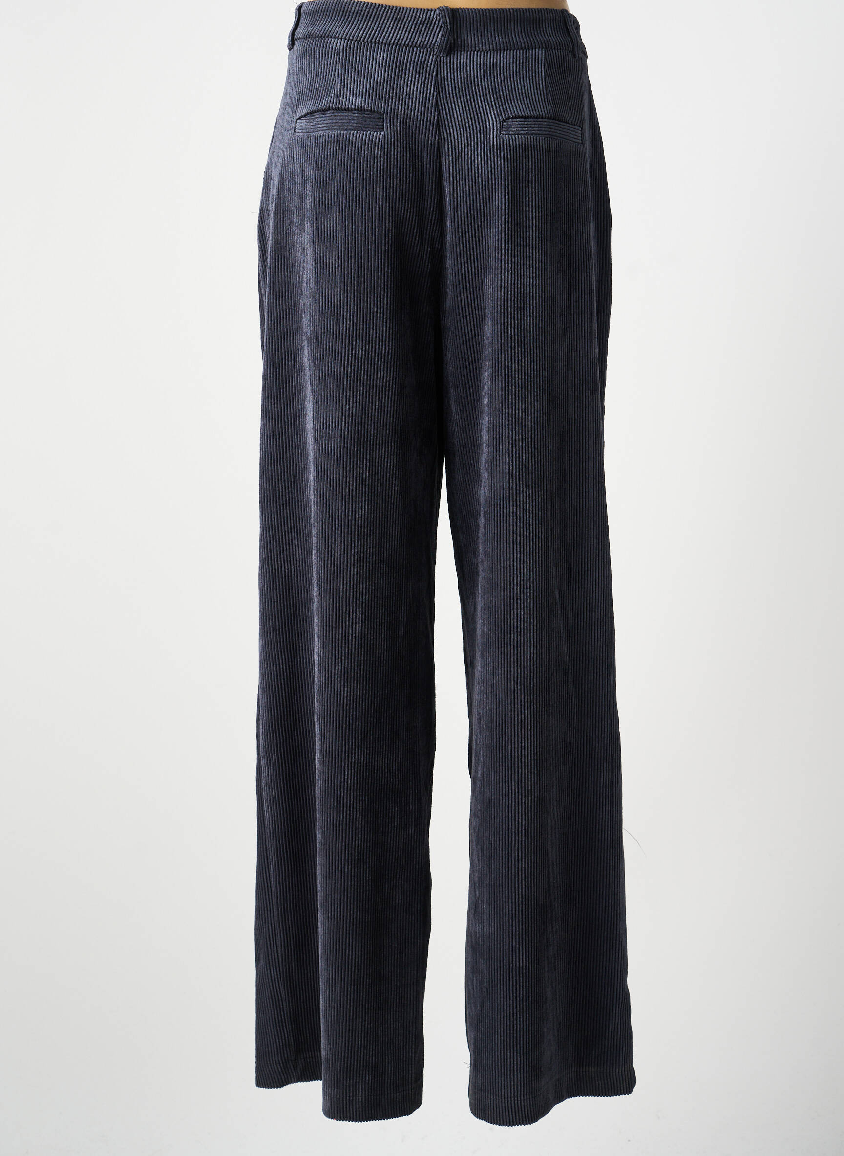 Pantalon larg talie cu cleme mărime normală gri IMPERIAL femeie