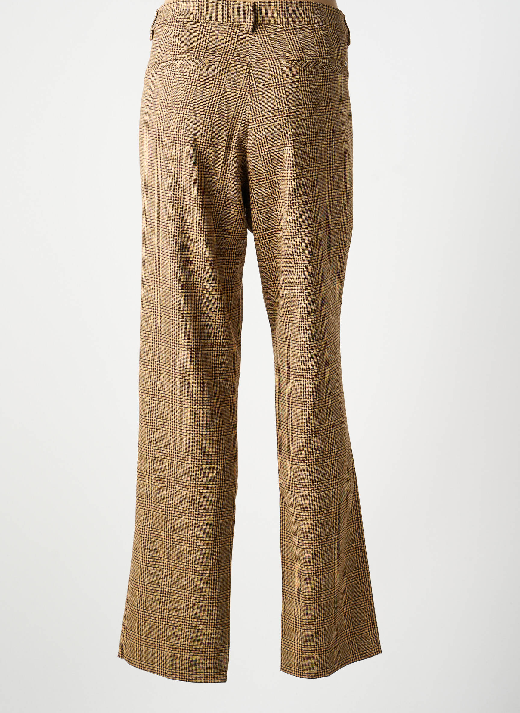 Pantalon drept țesătură crep mărime normală bej LCDN femeie
