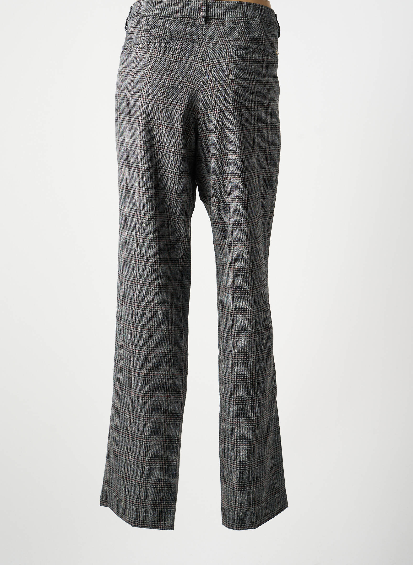 Pantalon drept țesătură crep mărime normală gri LCDN femeie