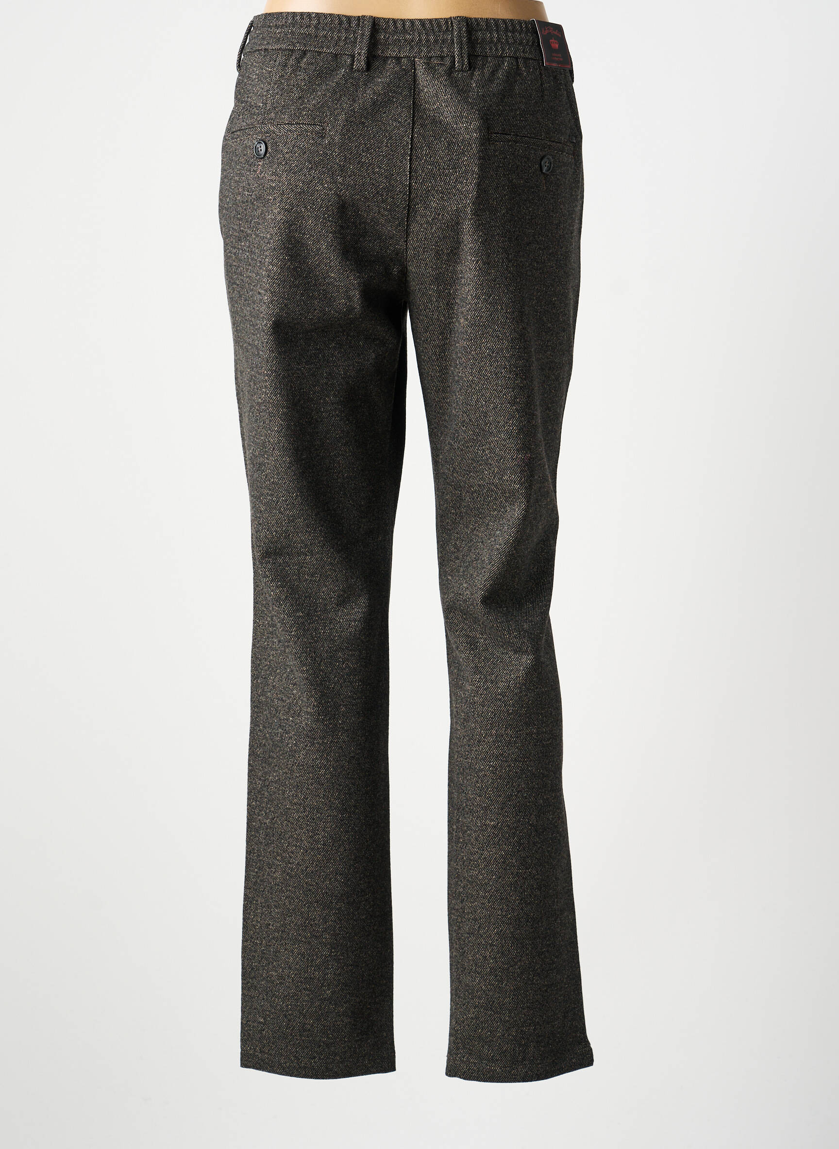 Pantalon chino închidere cu fermoar sub clapetă cu cârlig mărime normală gri LCDN femeie