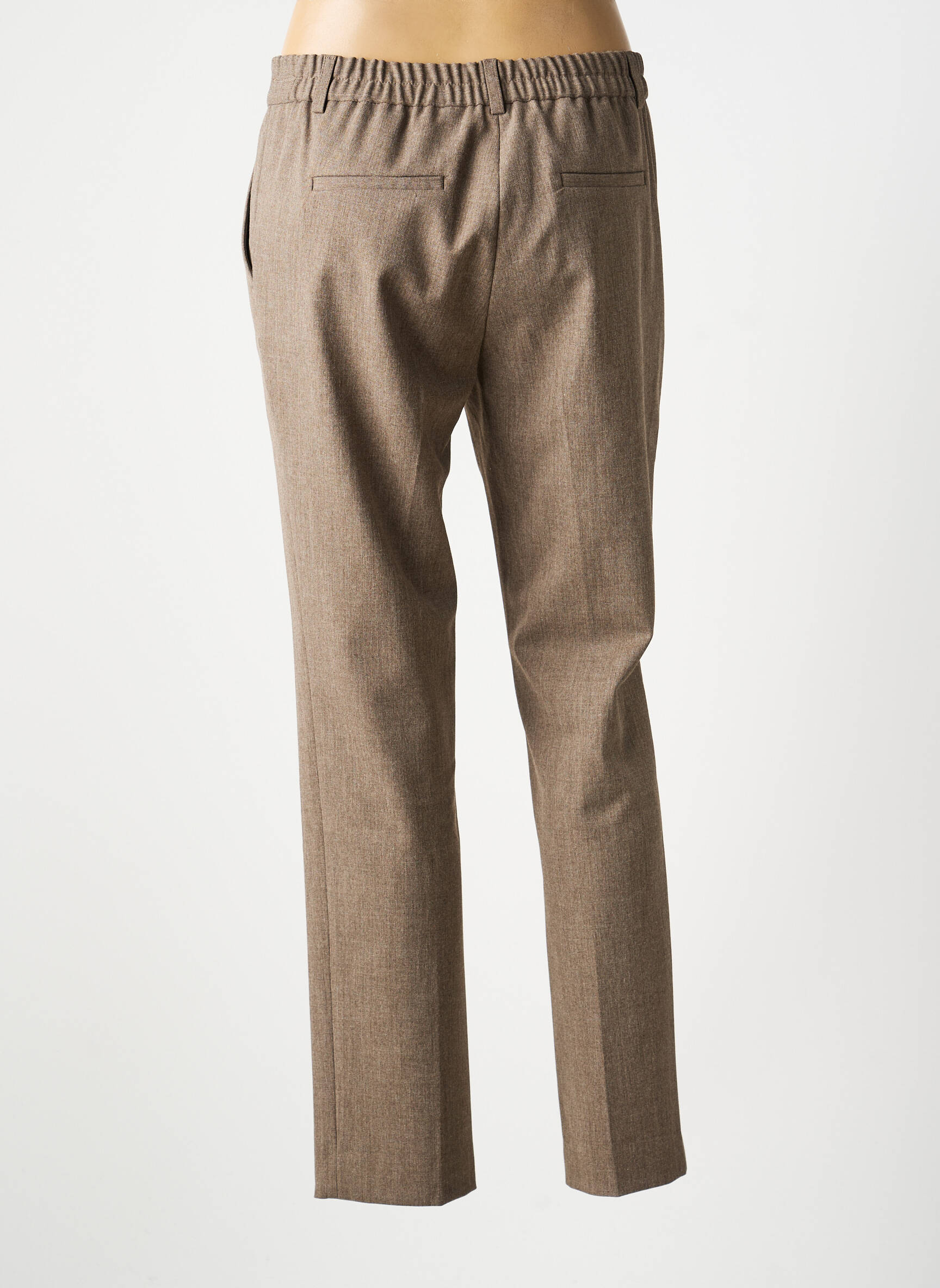 Pantalon chino închidere cu fermoar sub clapetă cu cârlig mărime normală maro GERARD DAREL femeie