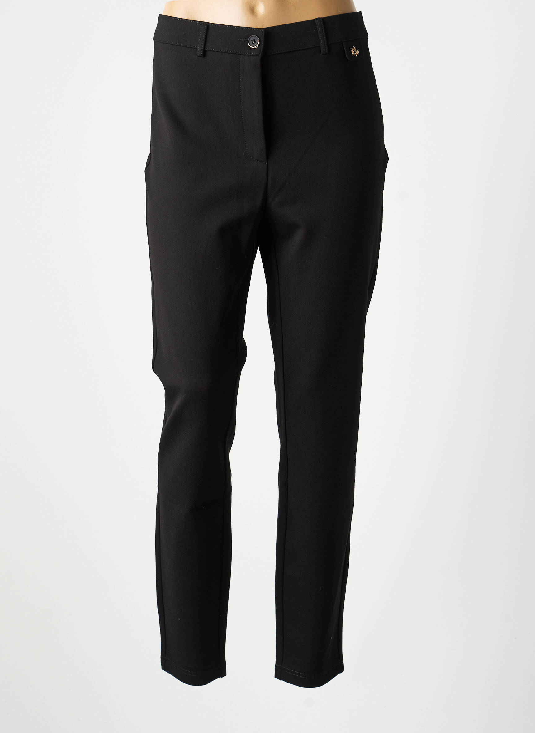 Pantalon chino elasticitate mărime normală negru LCDN femeie