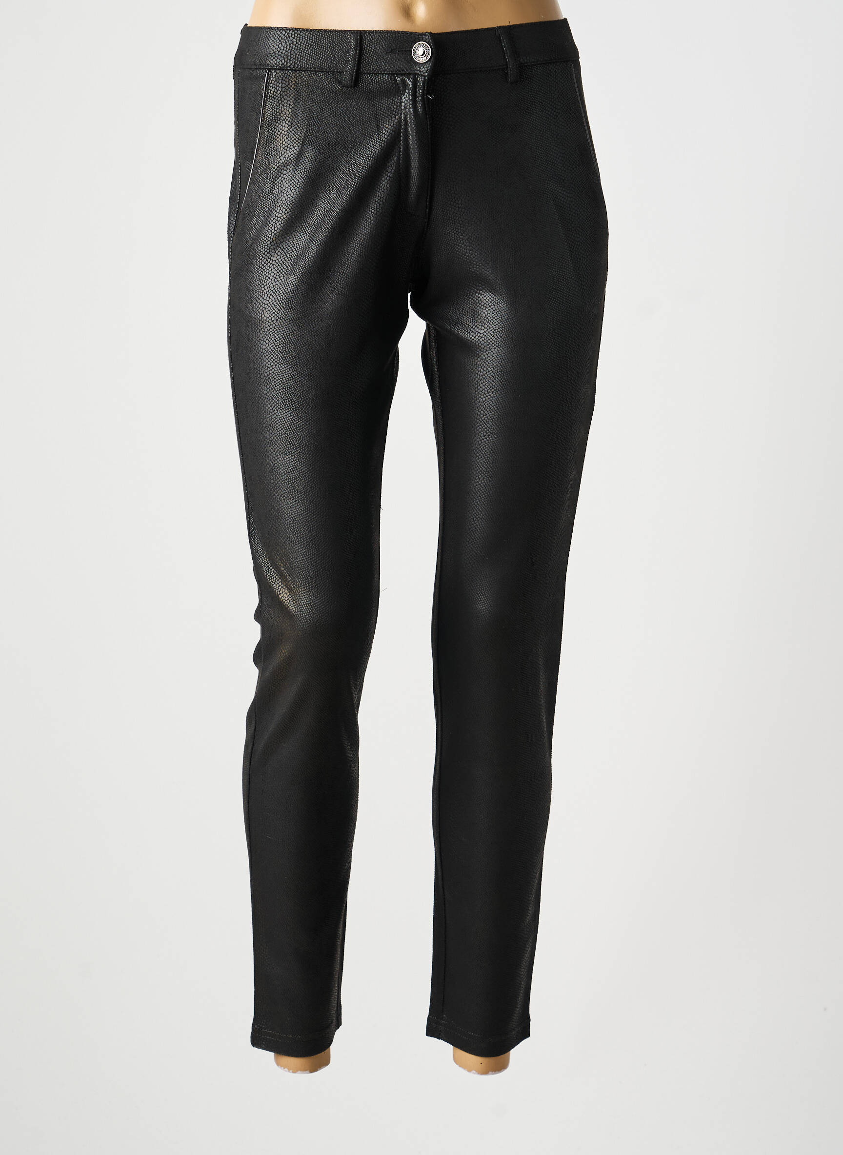 Pantalon slim elasticitate mărime normală negru LCDN femeie