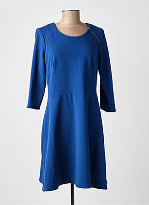 Rochie midi mâneci 3/4 mâneci 3/4 albastru FRANCE RIVOIRE femeie
