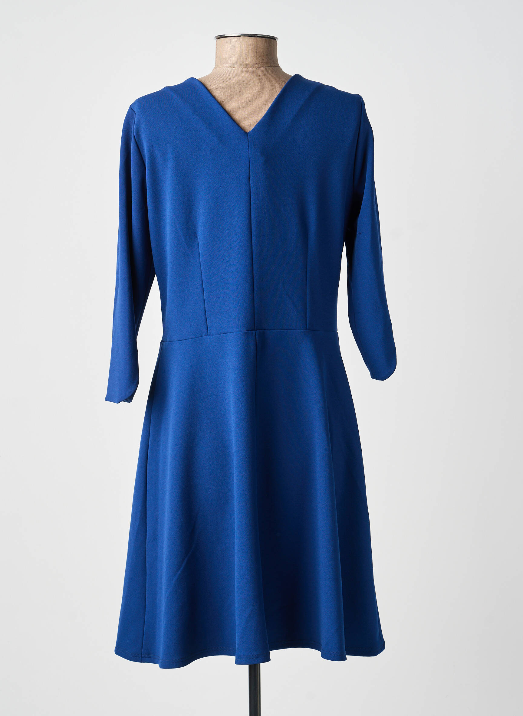 Rochie midi mâneci 3/4 mâneci 3/4 albastru FRANCE RIVOIRE femeie