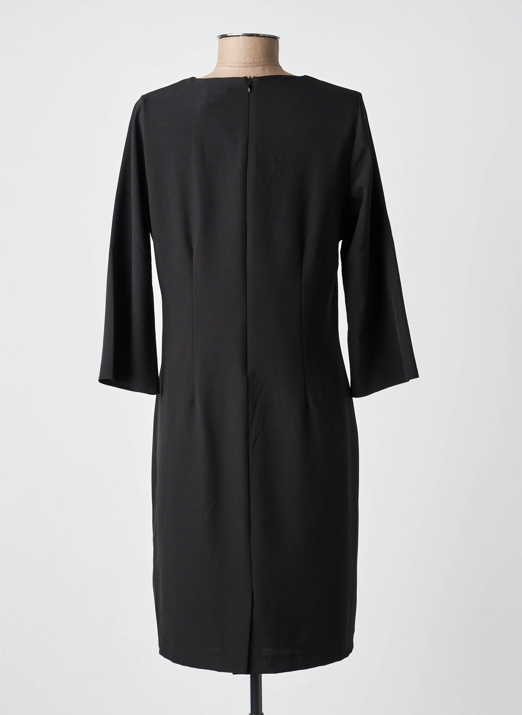Rochie midi mâneci 3/4 mâneci 3/4 negru GUY DUBOUIS femeie