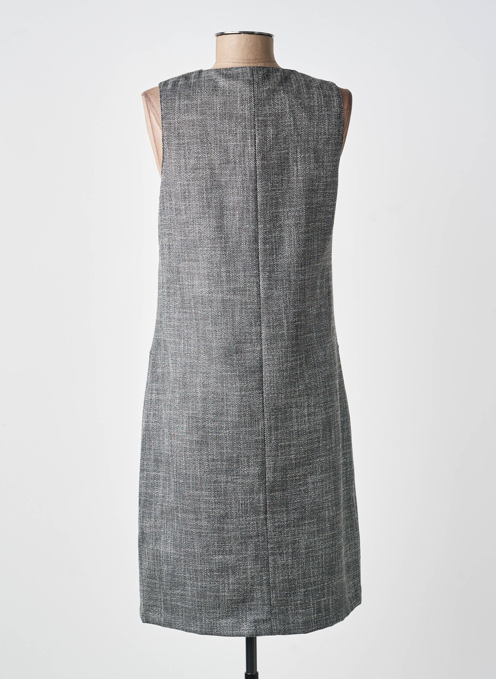 Rochie midi fără mâneci fără mâneci gri GUY DUBOUIS femeie