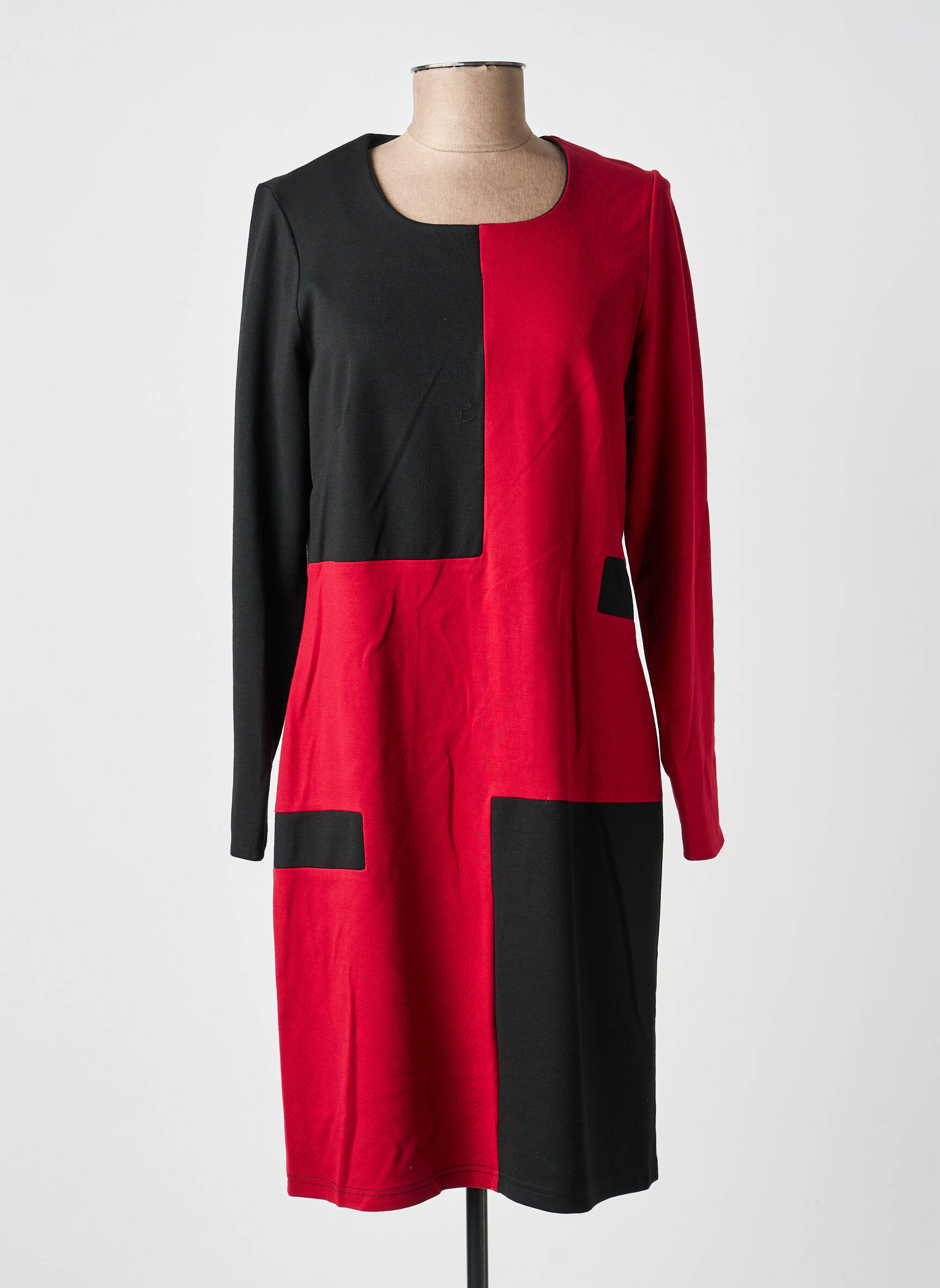Rochie midi mâneci lungi mâneci lungi negru GUY DUBOUIS femeie