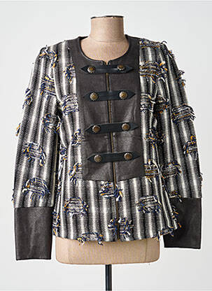 Jachete casual guler rotund negru MERI & ESCA femeie