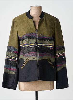 Jachete casual guler rotund verde MERI & ESCA femeie