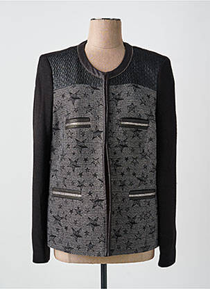 Jachete casual guler rotund negru MERI & ESCA femeie