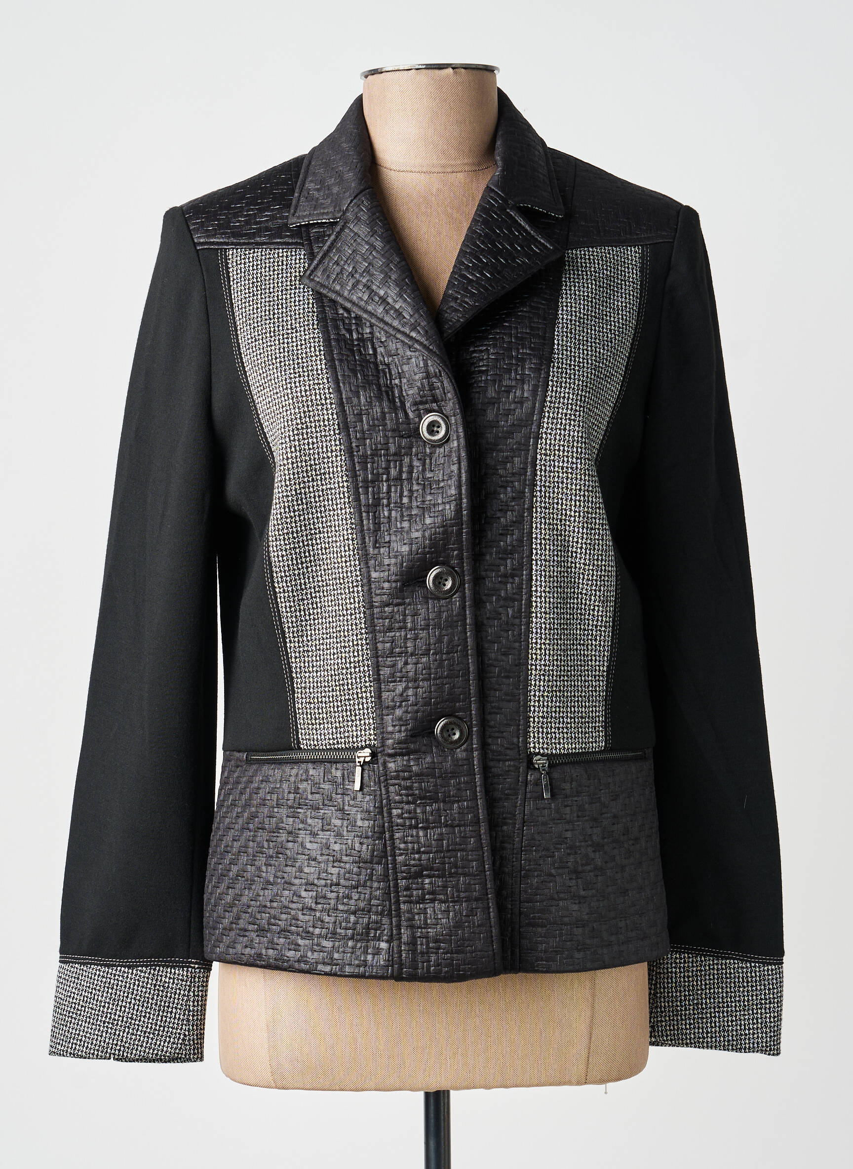 Jachete casual guler tip costum negru GUY DUBOUIS femeie