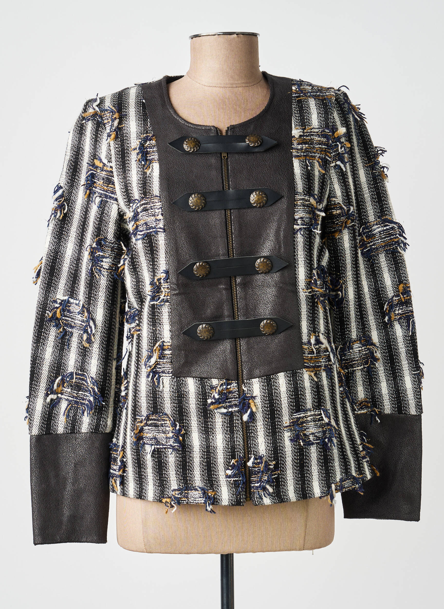 Jachete casual guler rotund negru MERI & ESCA femeie