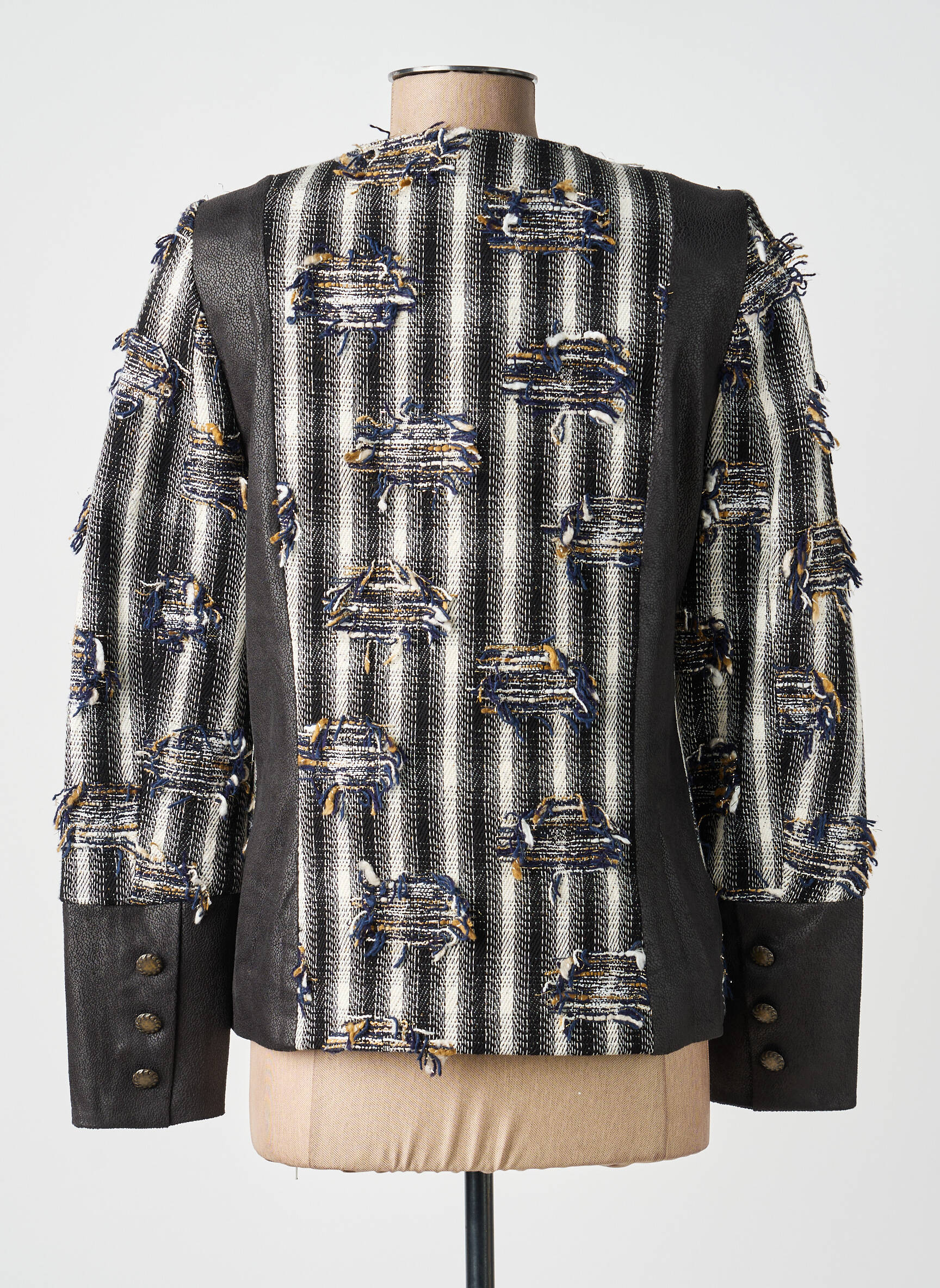 Jachete casual guler rotund negru MERI & ESCA femeie
