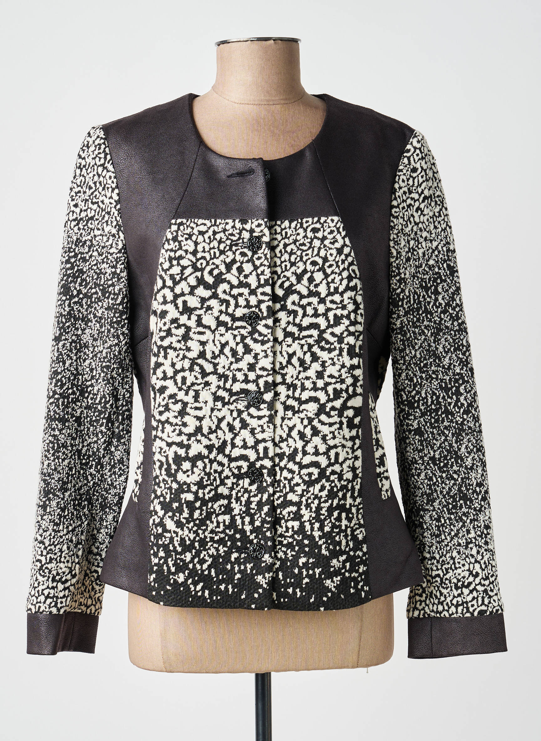 Jachete casual guler rotund negru GUY DUBOUIS femeie