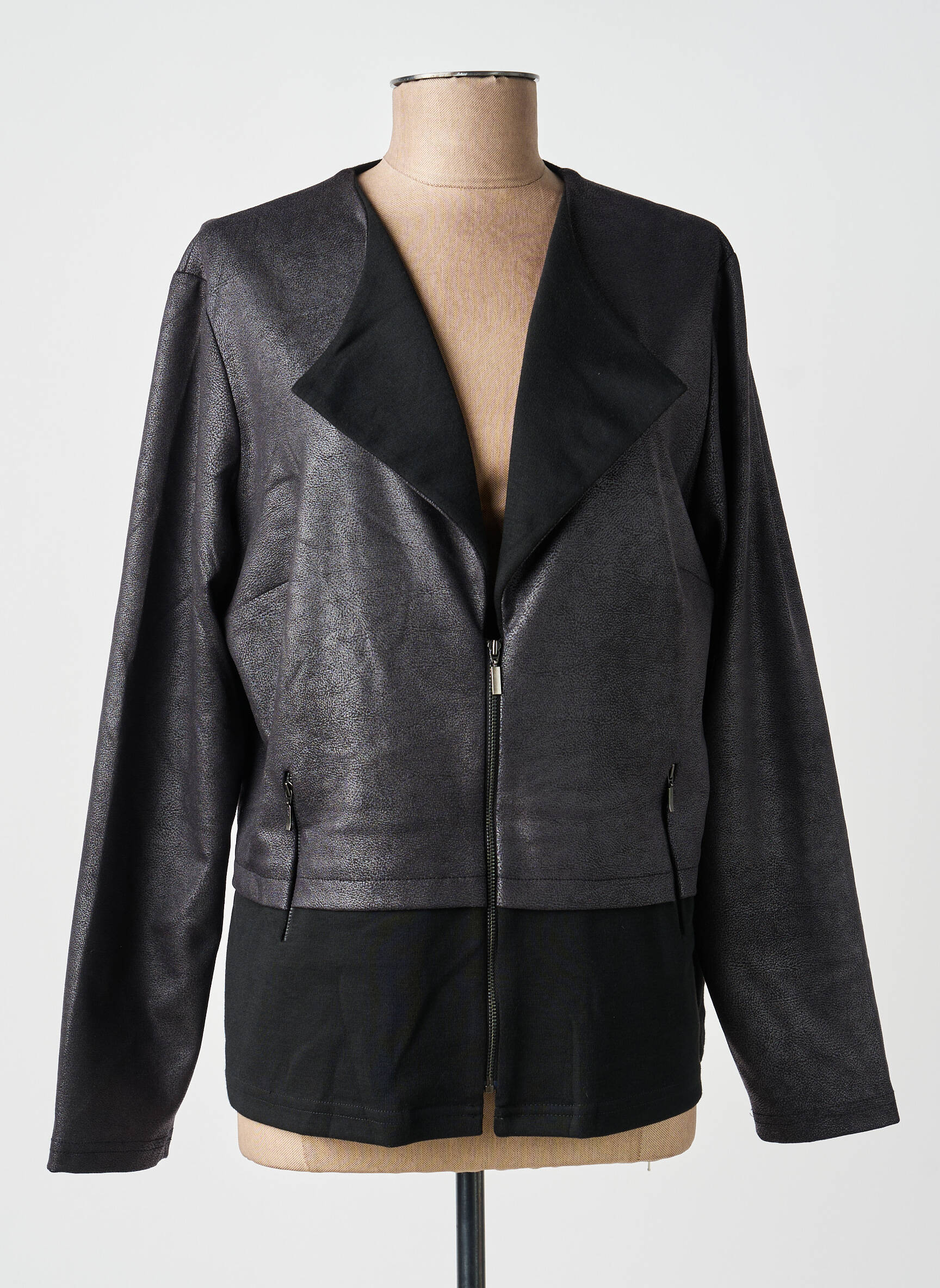 Jachete casual guler tip costum negru GUY DUBOUIS femeie