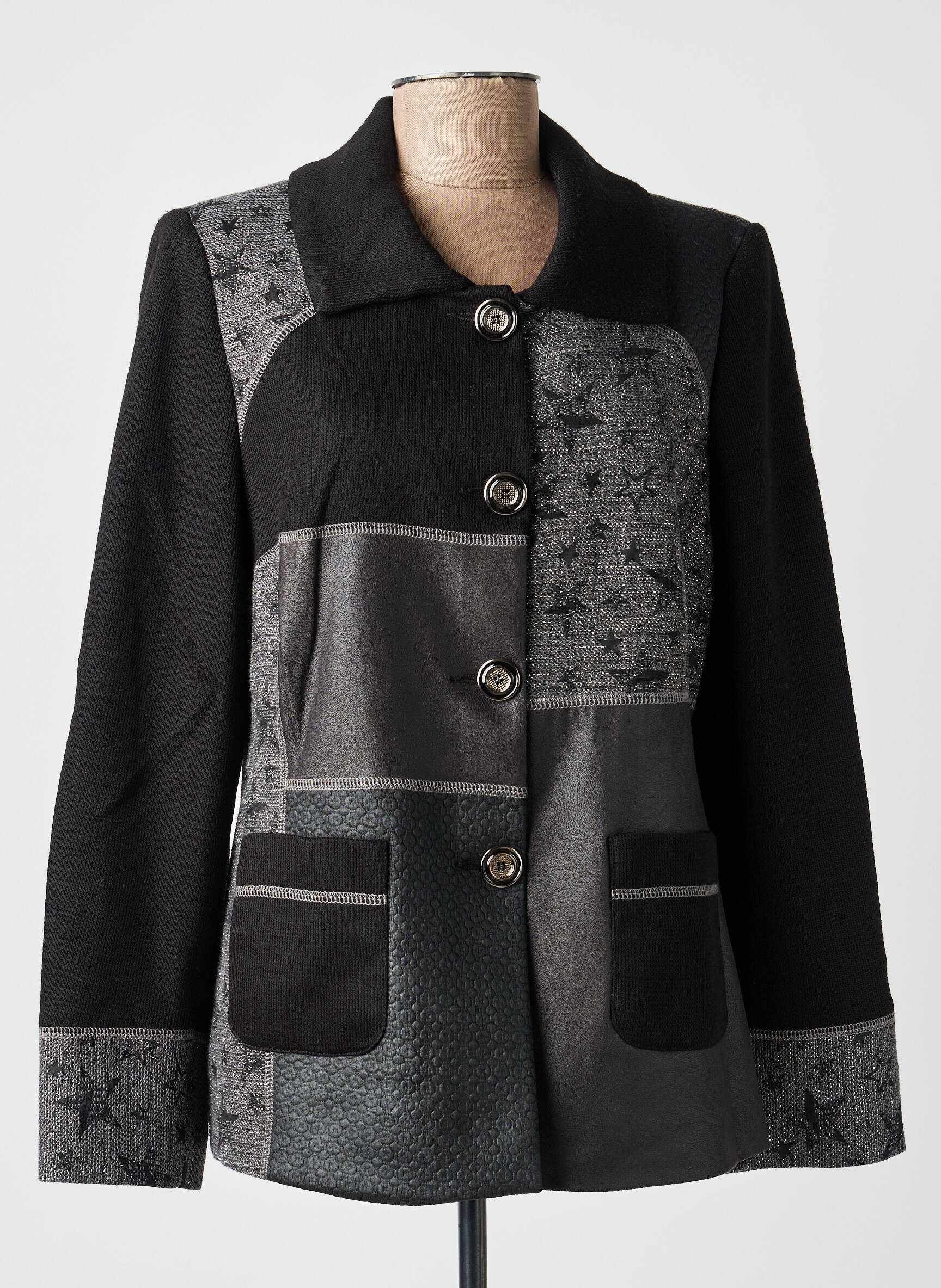Jachete casual buzunare negru MERI & ESCA femeie
