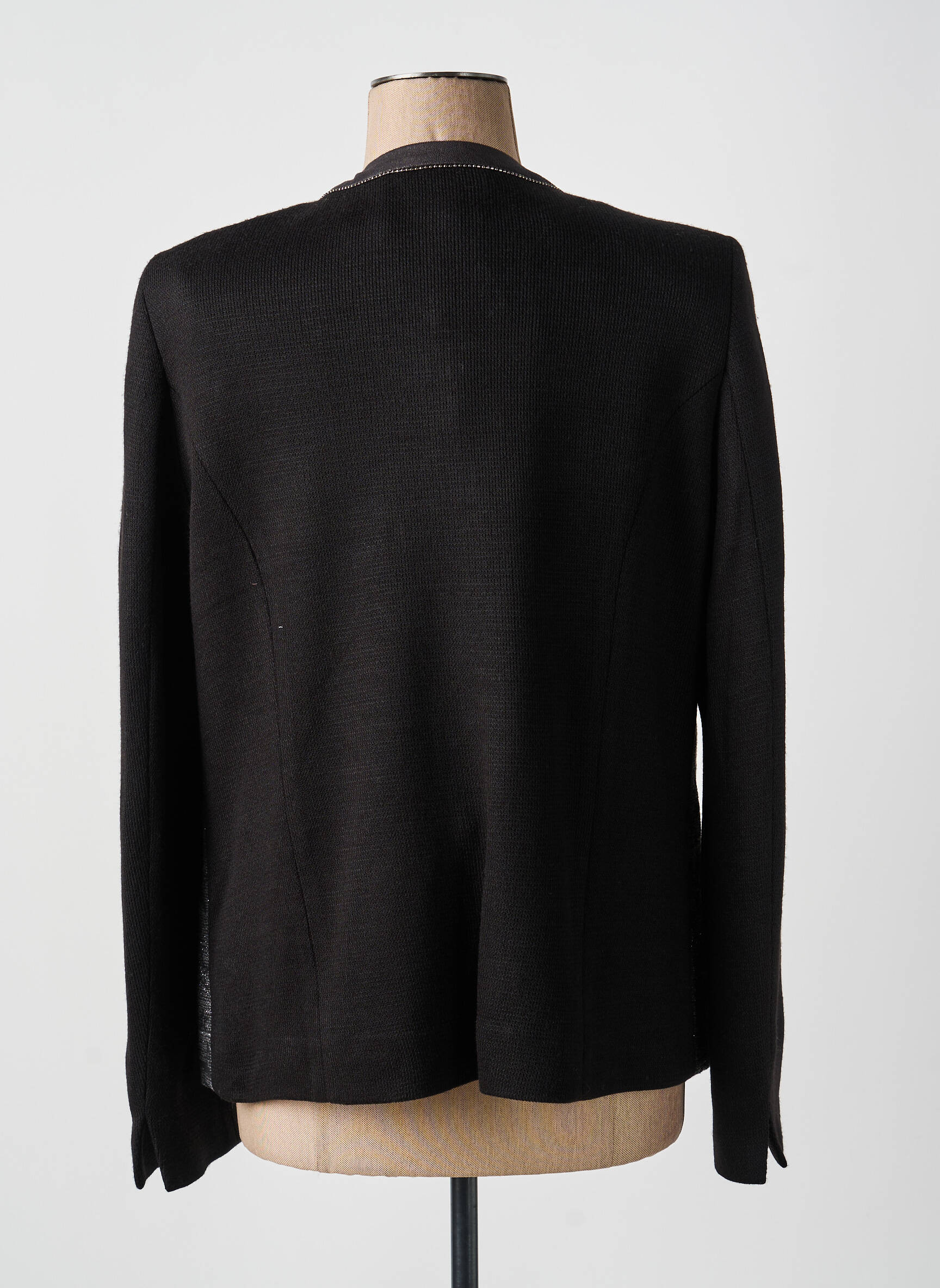 Jachete casual guler rotund negru MERI & ESCA femeie