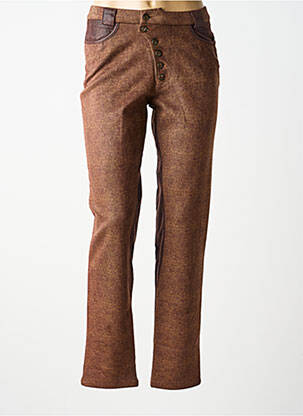 Pantalon slim elasticitate mărime normală maro MERI & ESCA femeie