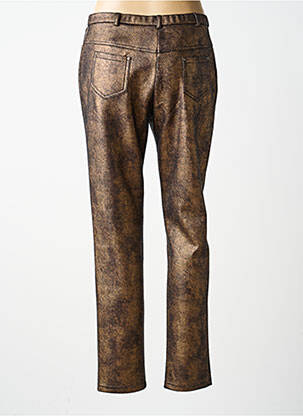 Pantalon slim talie elastică mărime normală maro MERI & ESCA femeie
