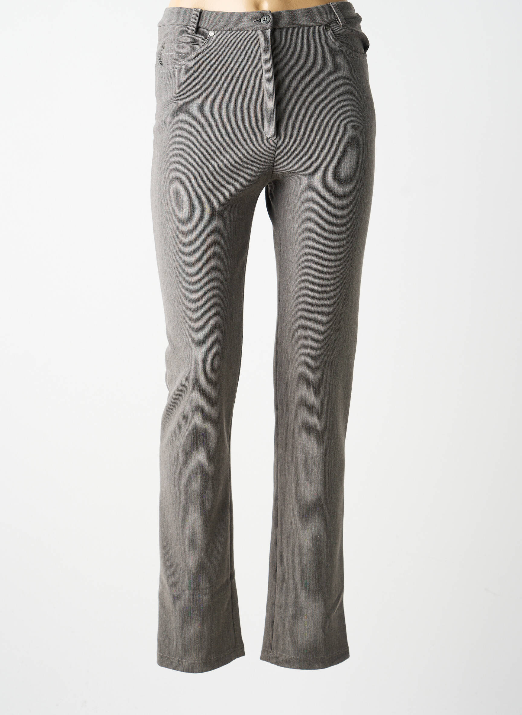 Pantalon slim elasticitate mărime normală gri GUY DUBOUIS femeie