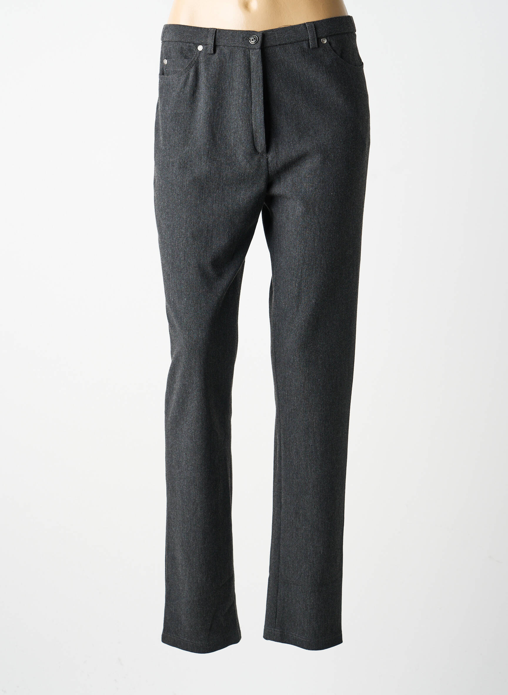 Pantalon slim elasticitate mărime normală gri GUY DUBOUIS femeie