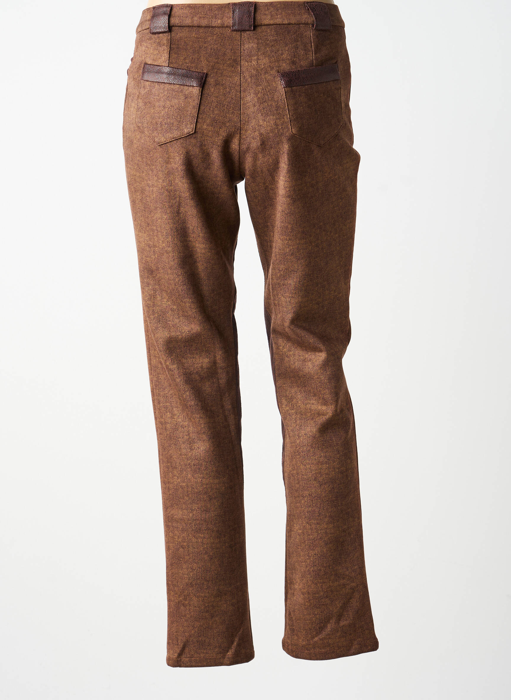 Pantalon slim elasticitate mărime normală maro MERI & ESCA femeie