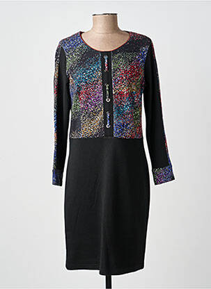 Rochie midi mâneci lungi mâneci lungi negru GUY DUBOUIS femeie