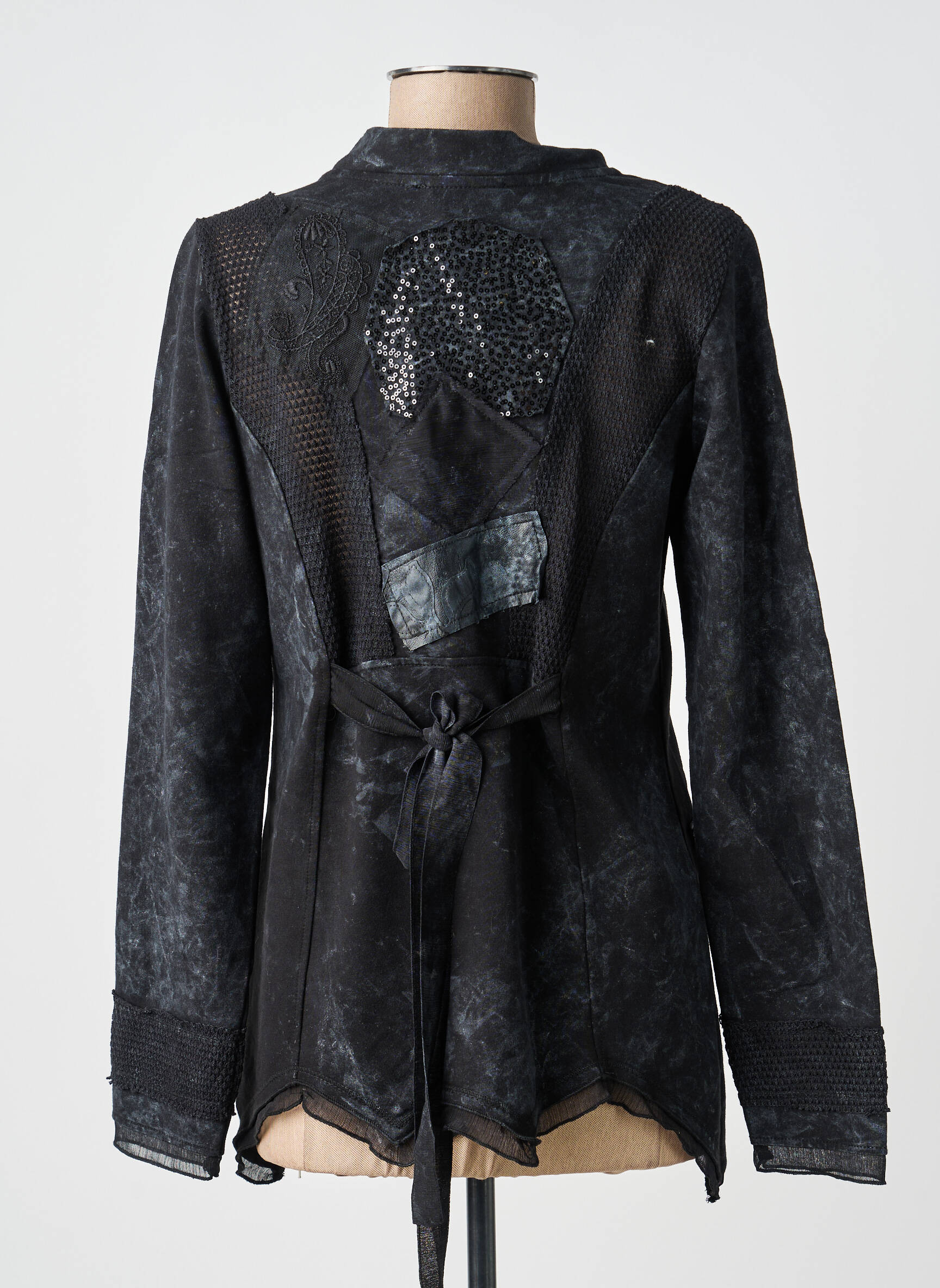 Jachete casual guler tip costum negru MERI & ESCA femeie