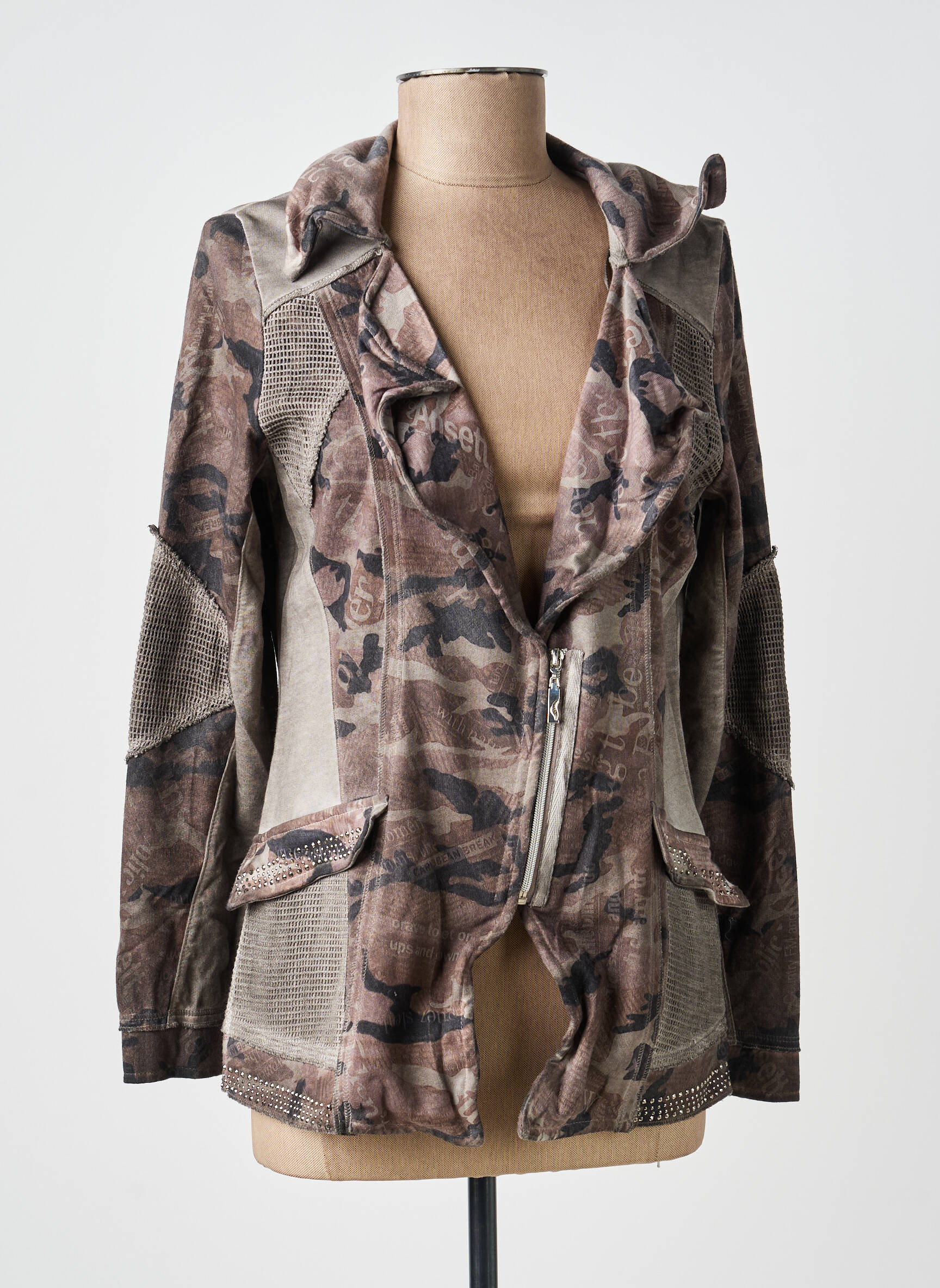 Jachete casual guler tip costum verde MERI & ESCA femeie