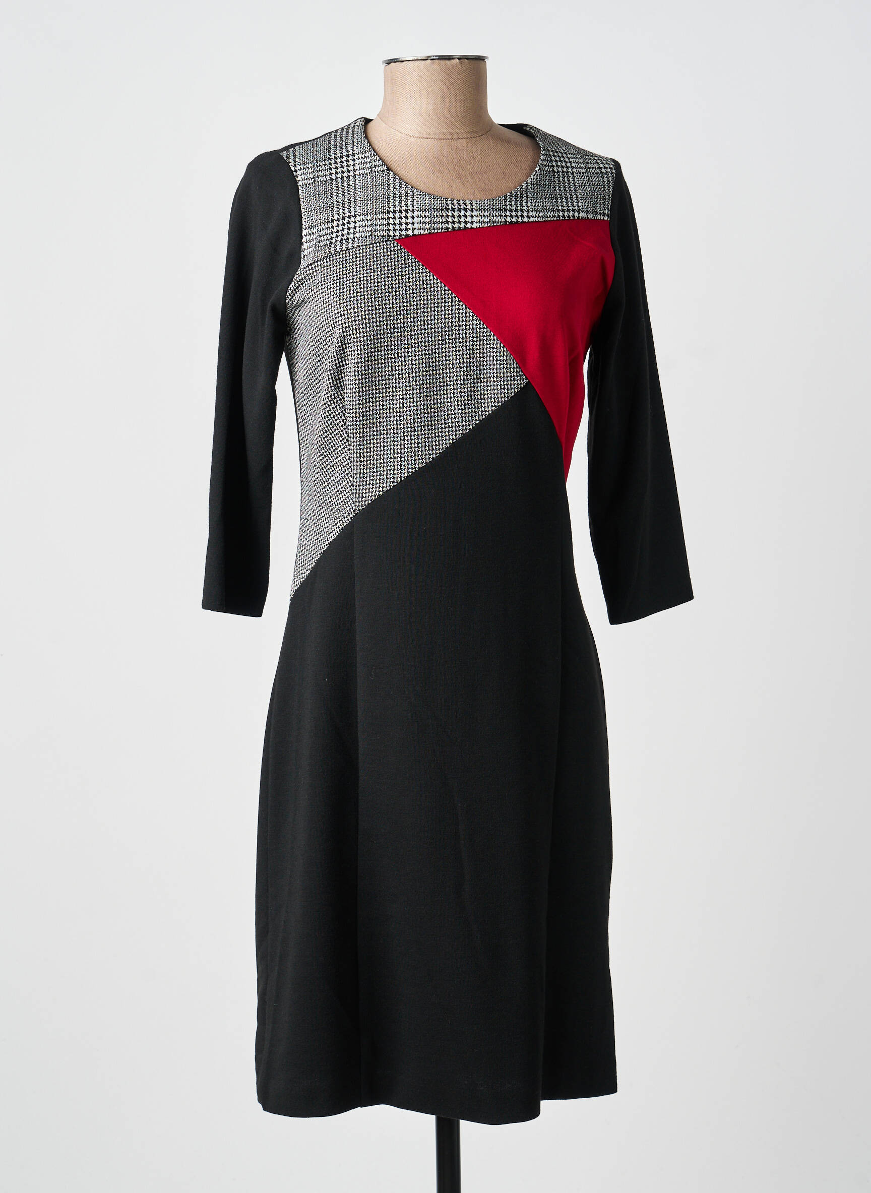 Rochie midi mâneci lungi mâneci lungi negru FRANCE RIVOIRE femeie