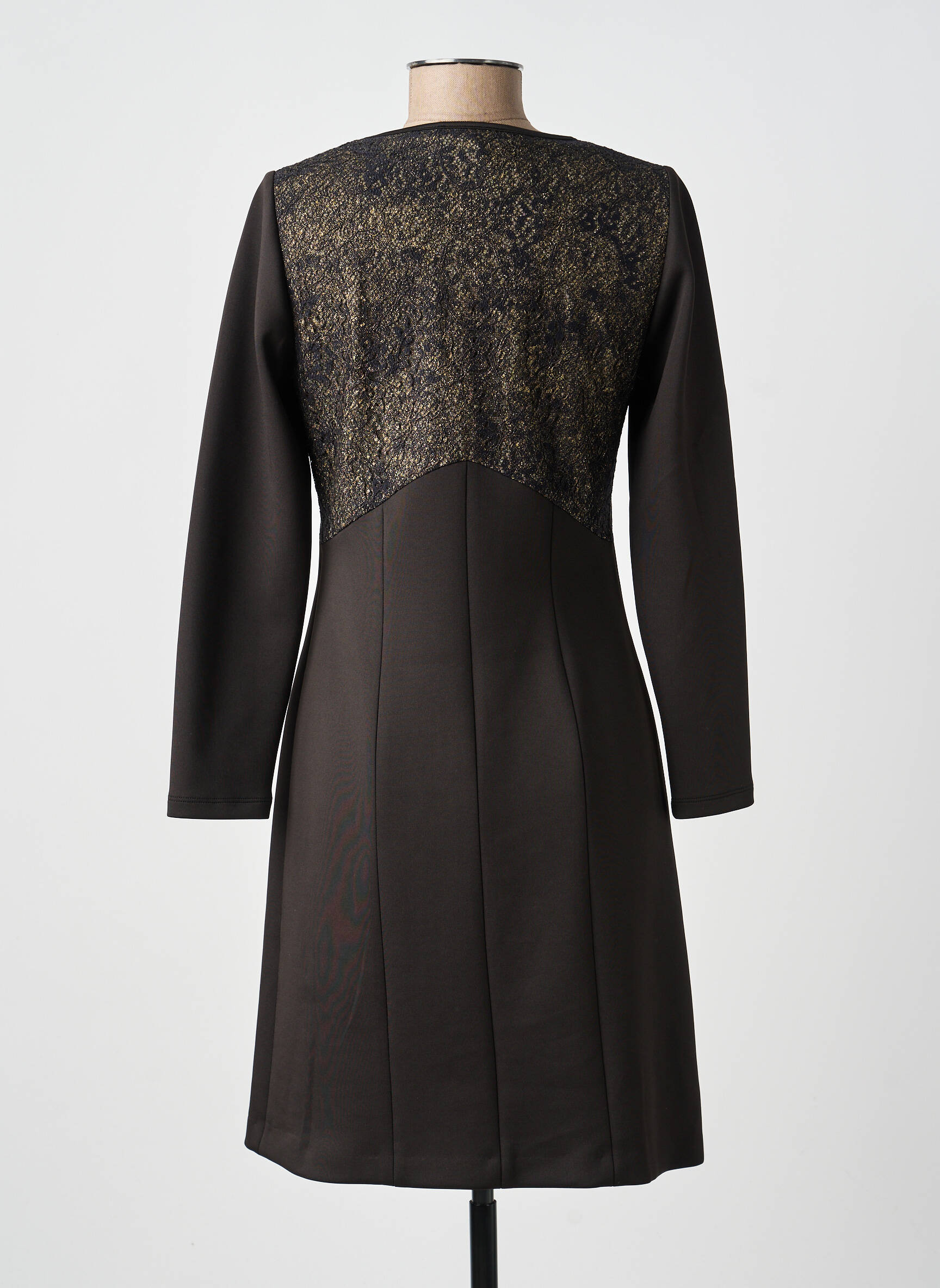 Rochie midi mâneci lungi mâneci lungi negru MERI & ESCA femeie