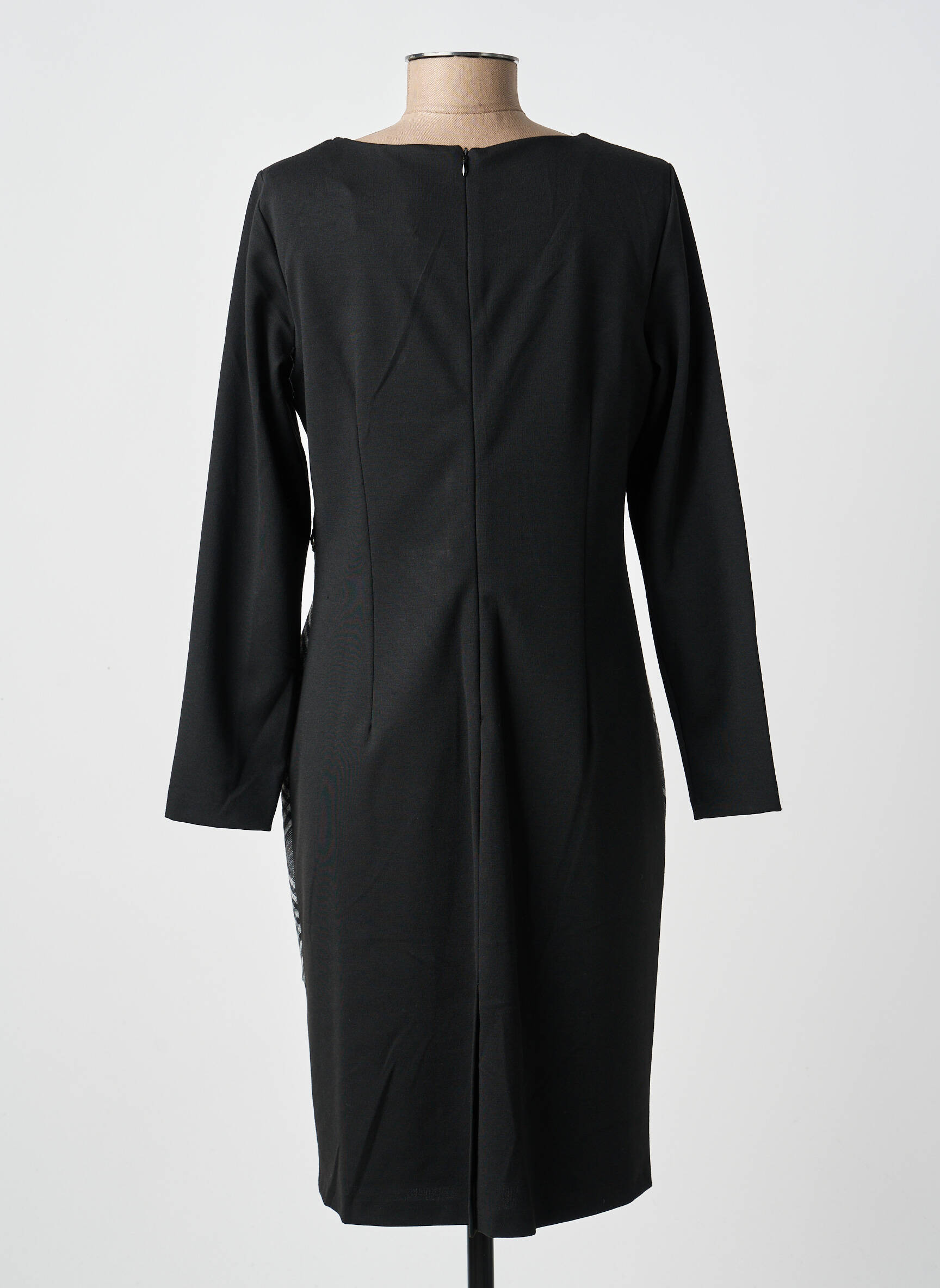 Rochie midi mâneci lungi mâneci lungi negru GUY DUBOUIS femeie