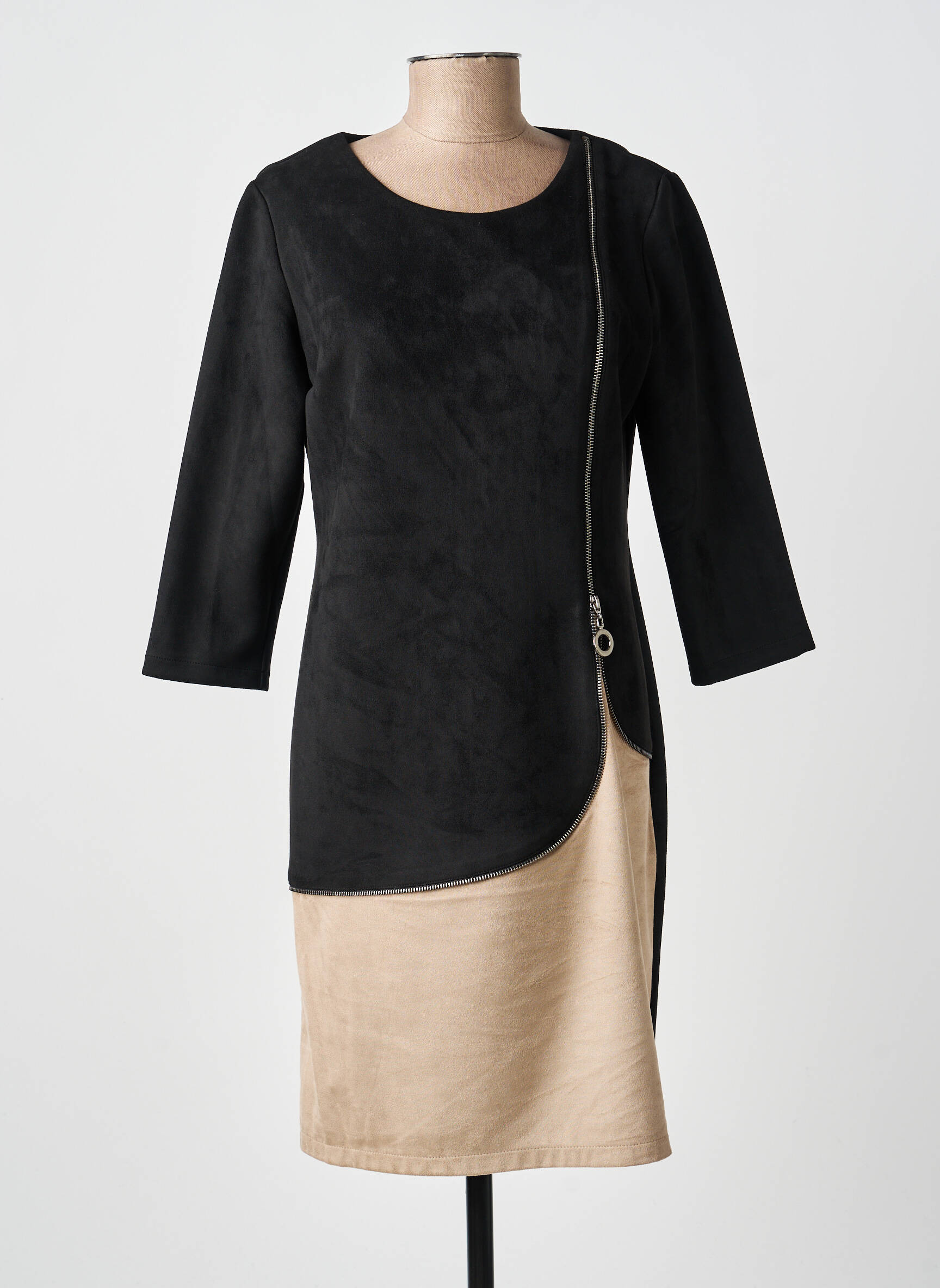 Rochie midi mâneci lungi mâneci lungi negru GUY DUBOUIS femeie