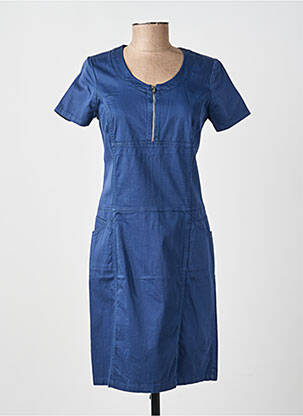 Rochie midi mâneci scurte mâneci scurte albastru GUY DUBOUIS femeie