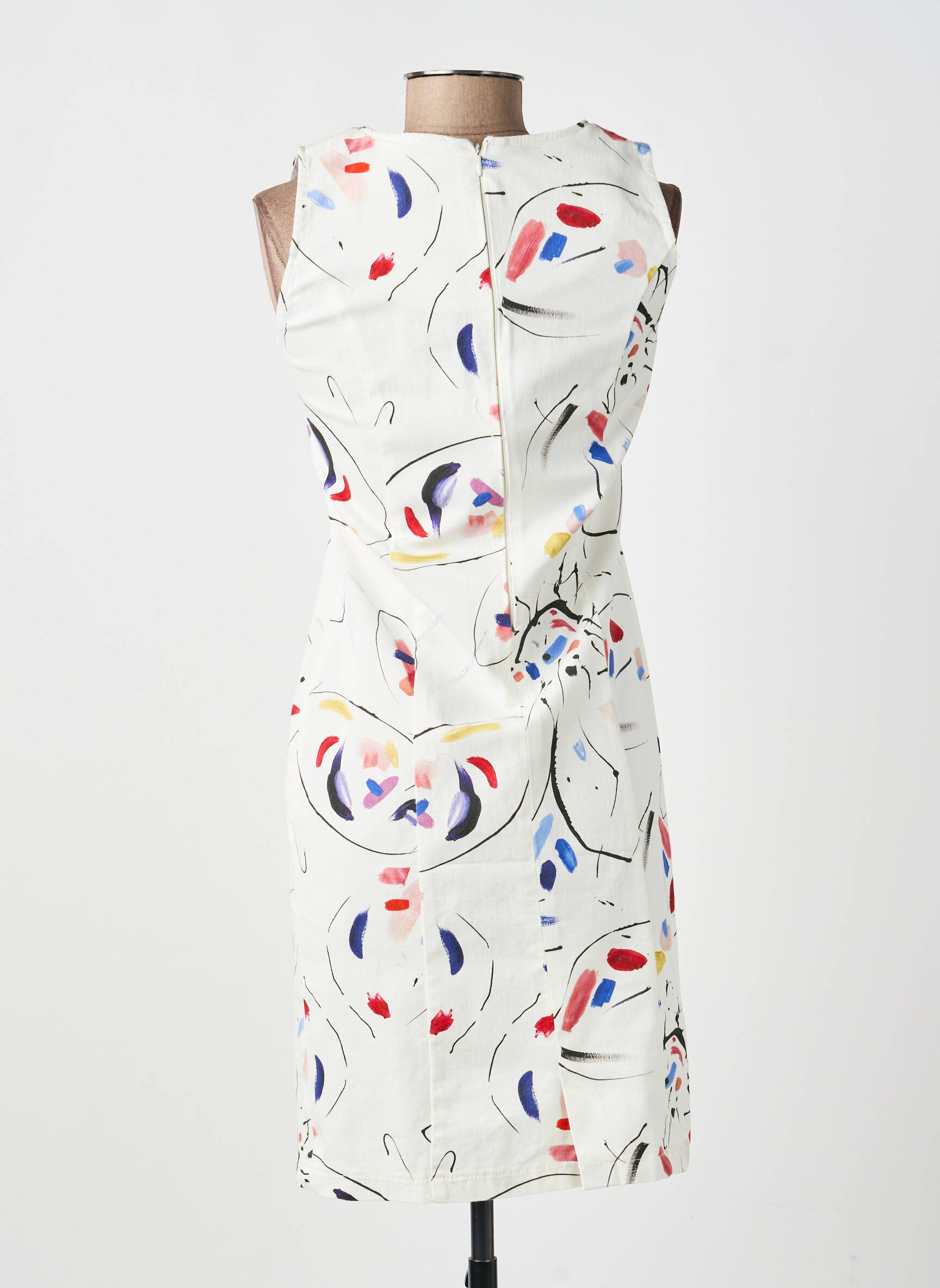 Rochie midi fără mâneci fără mâneci alb GUY DUBOUIS femeie