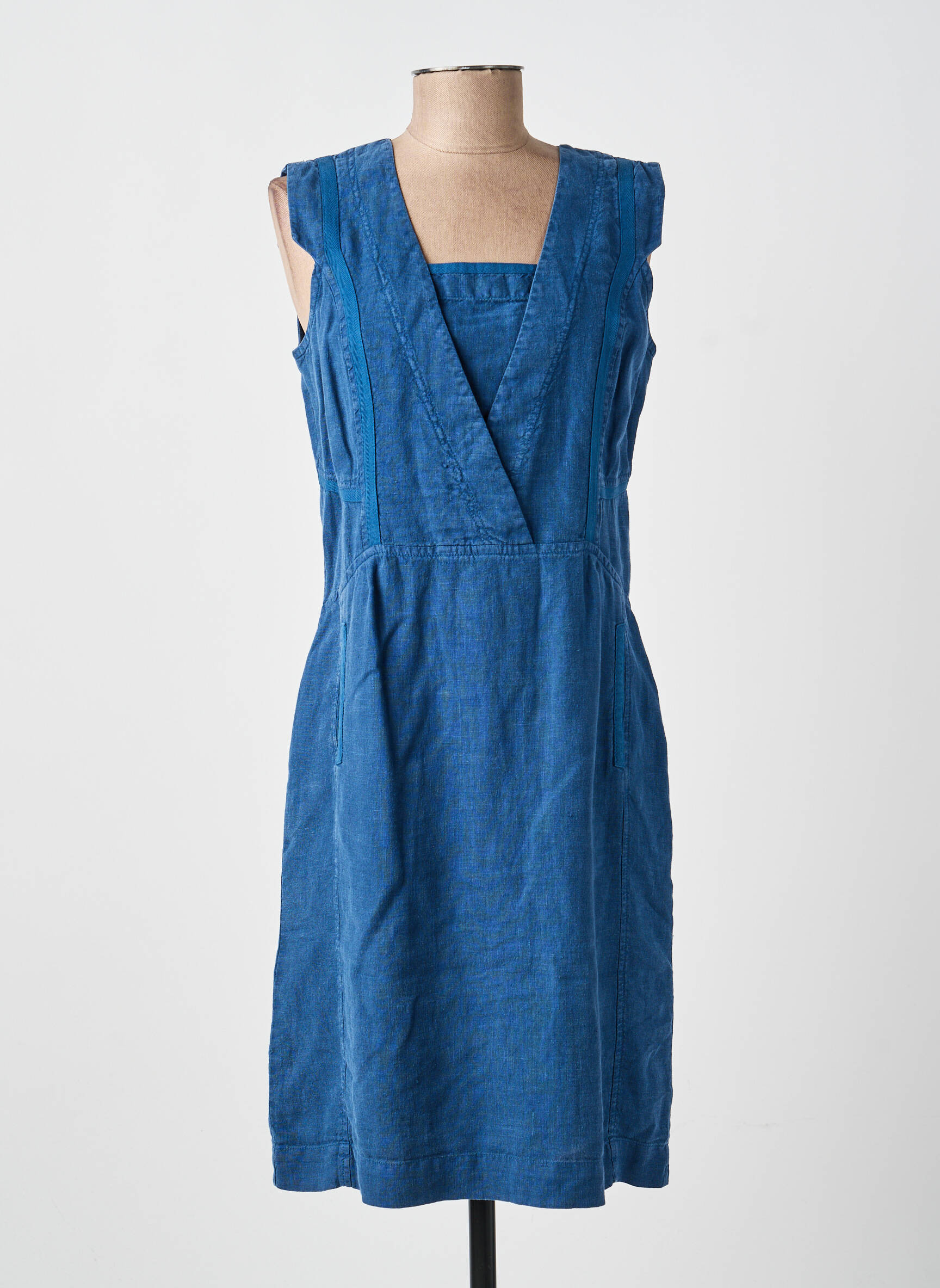 Rochie midi fără mâneci fără mâneci albastru MERI & ESCA femeie