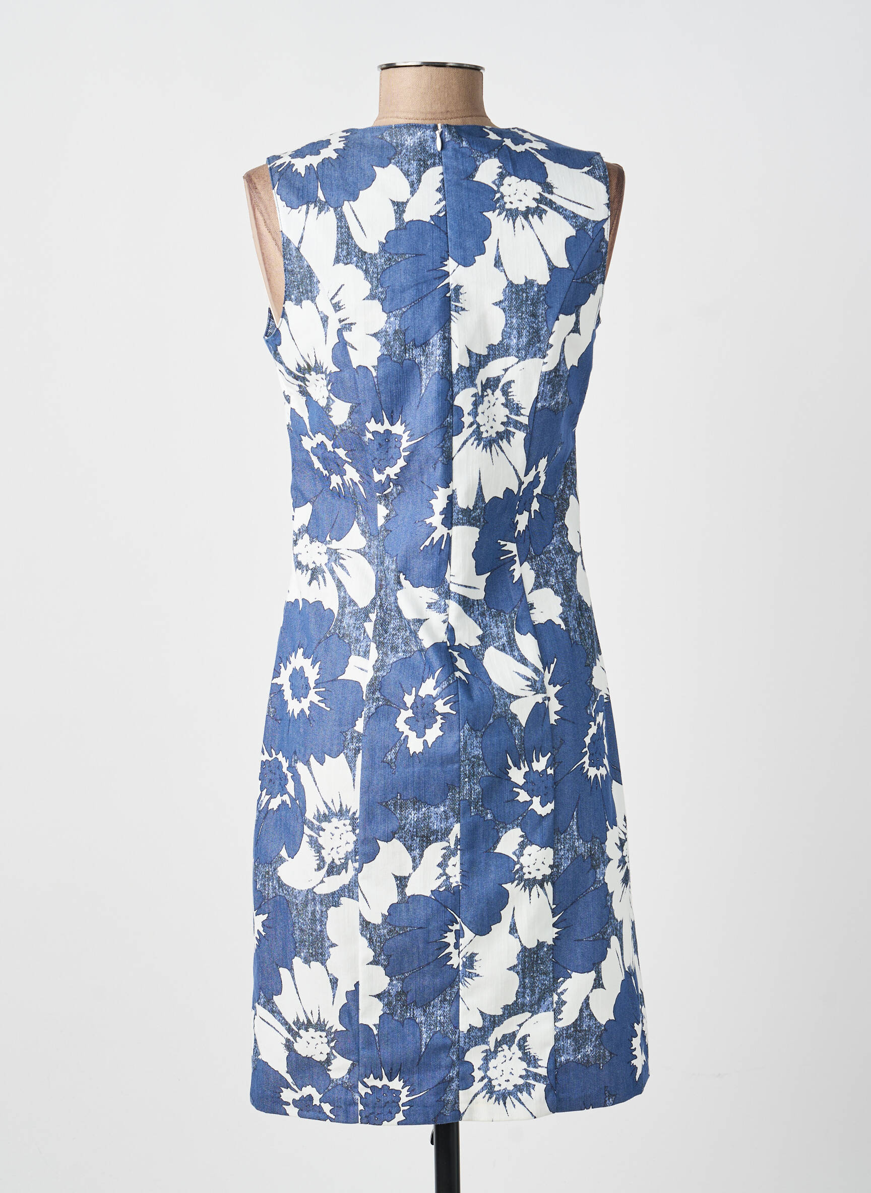 Rochie midi fără mâneci fără mâneci albastru FRANCE RIVOIRE femeie