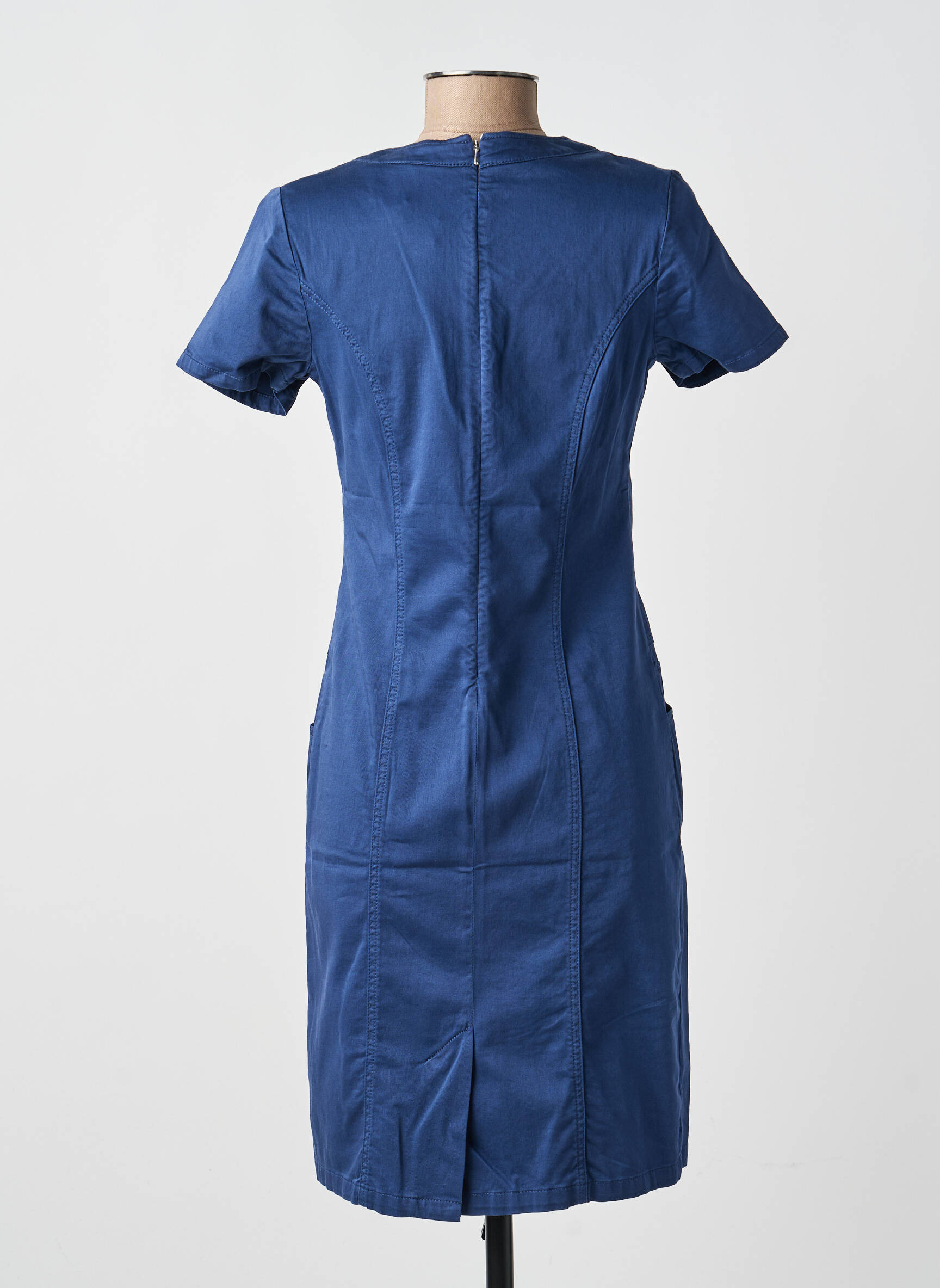 Rochie midi mâneci scurte mâneci scurte albastru FRANCE RIVOIRE femeie
