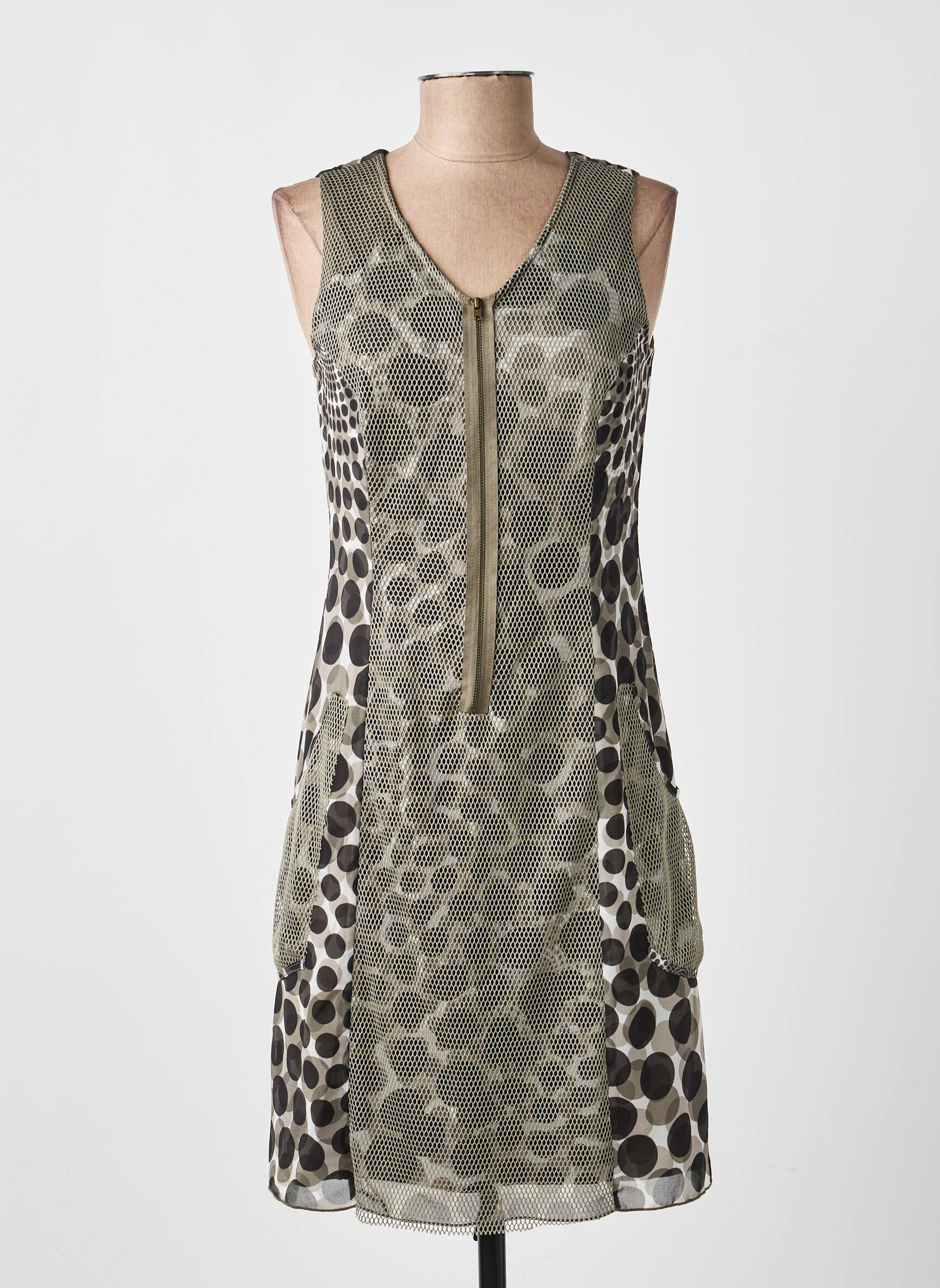 Rochie midi fără mâneci fără mâneci verde MERI & ESCA femeie