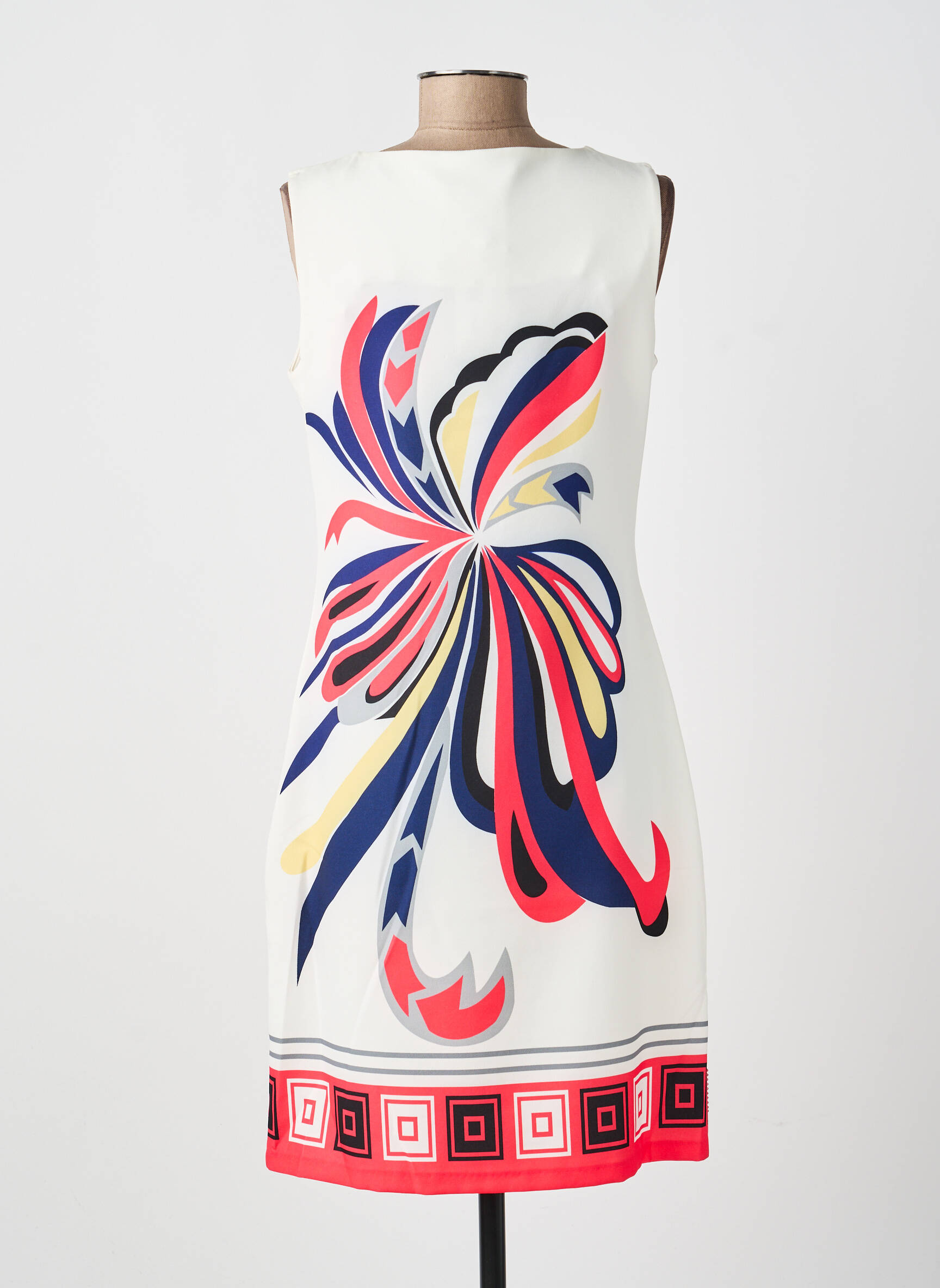 Rochie midi fără mâneci fără mâneci alb GUY DUBOUIS femeie