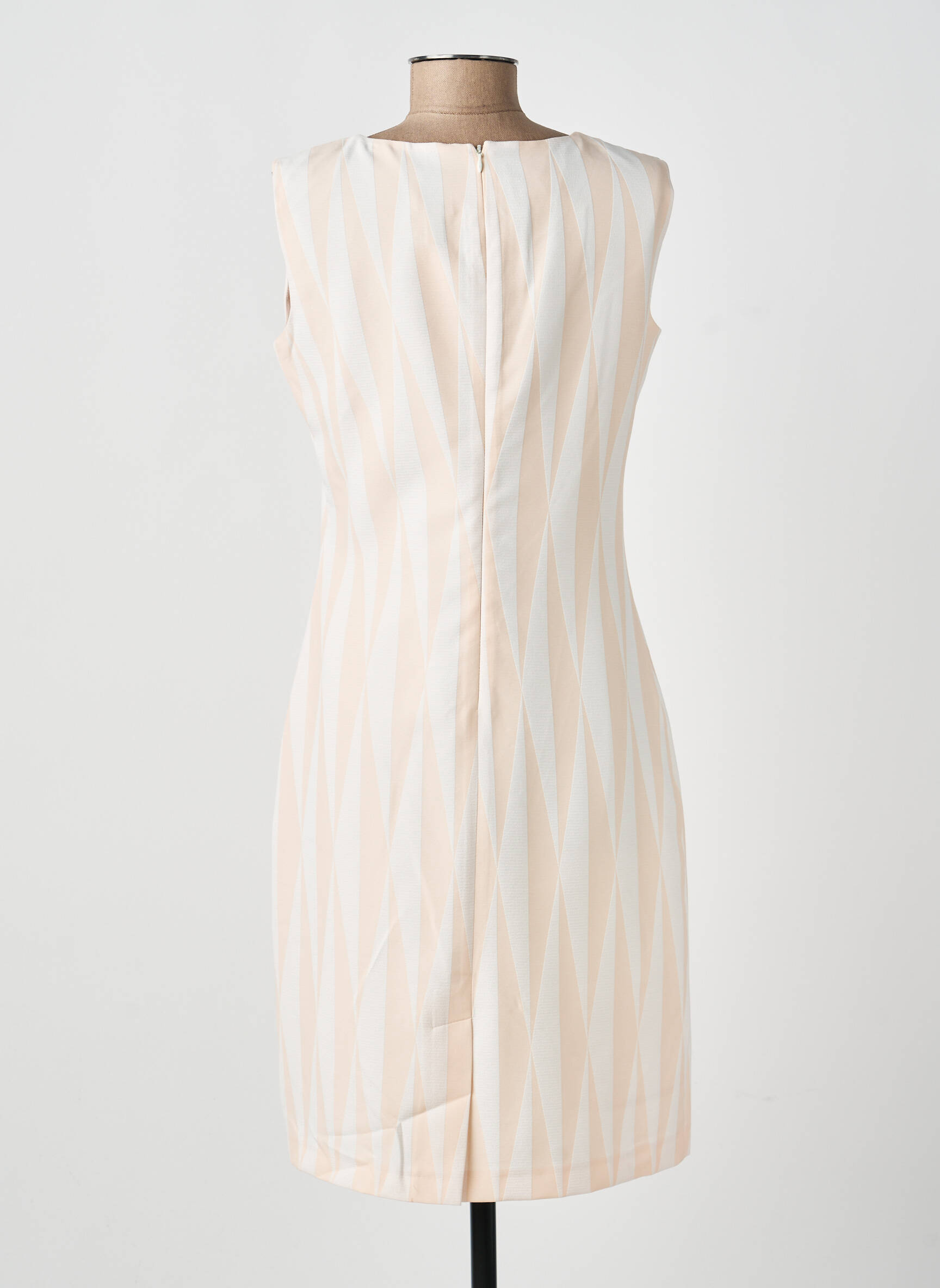 Rochie midi fără mâneci fără mâneci bej GUY DUBOUIS femeie