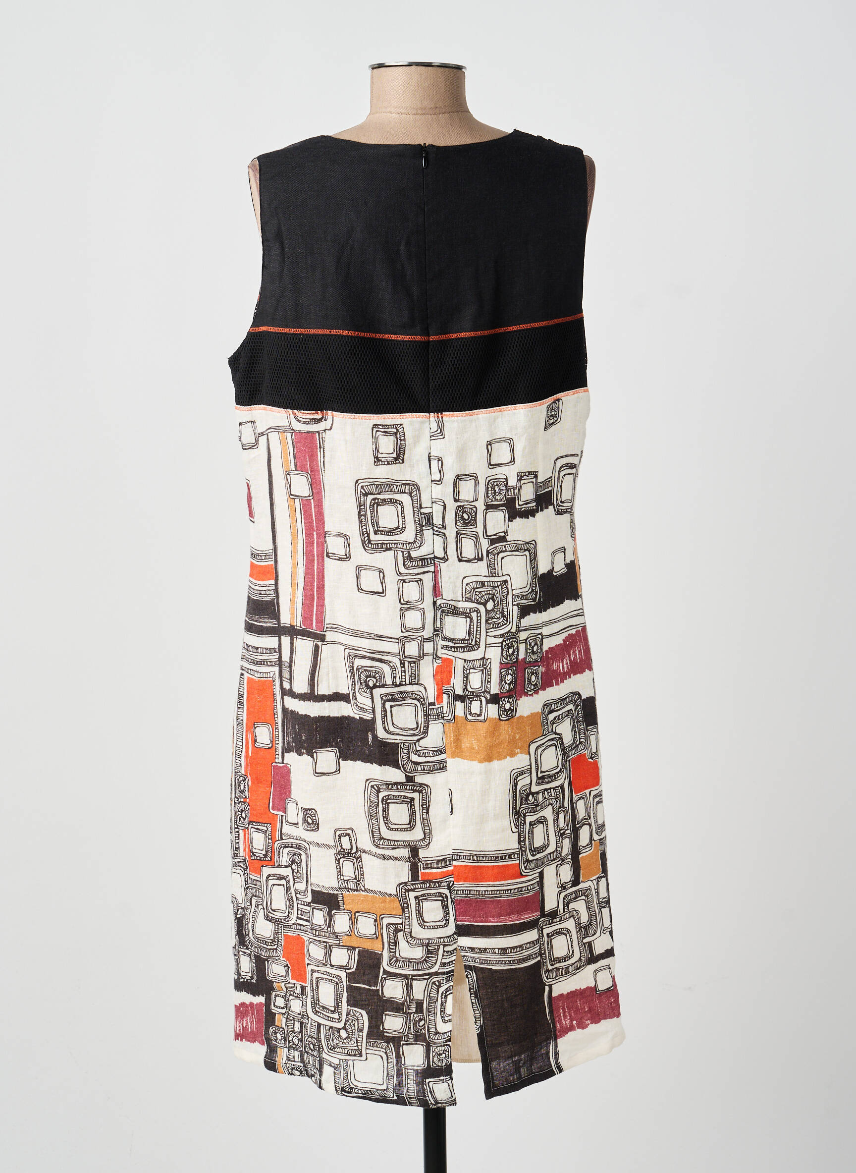 Rochie midi fără mâneci fără mâneci negru GUY DUBOUIS femeie