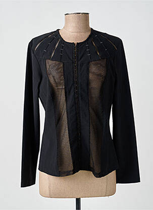Jachete casual guler rotund negru MERI & ESCA femeie